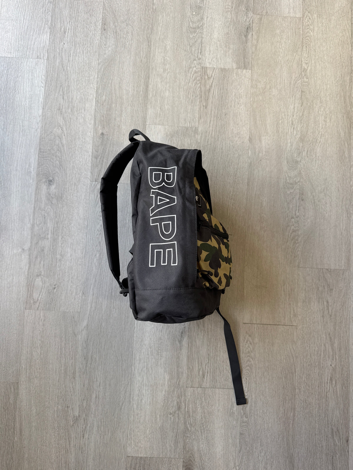 A Bathing Ape Bape 2021 Summer Collection Yellow Camo Magazine Backpack