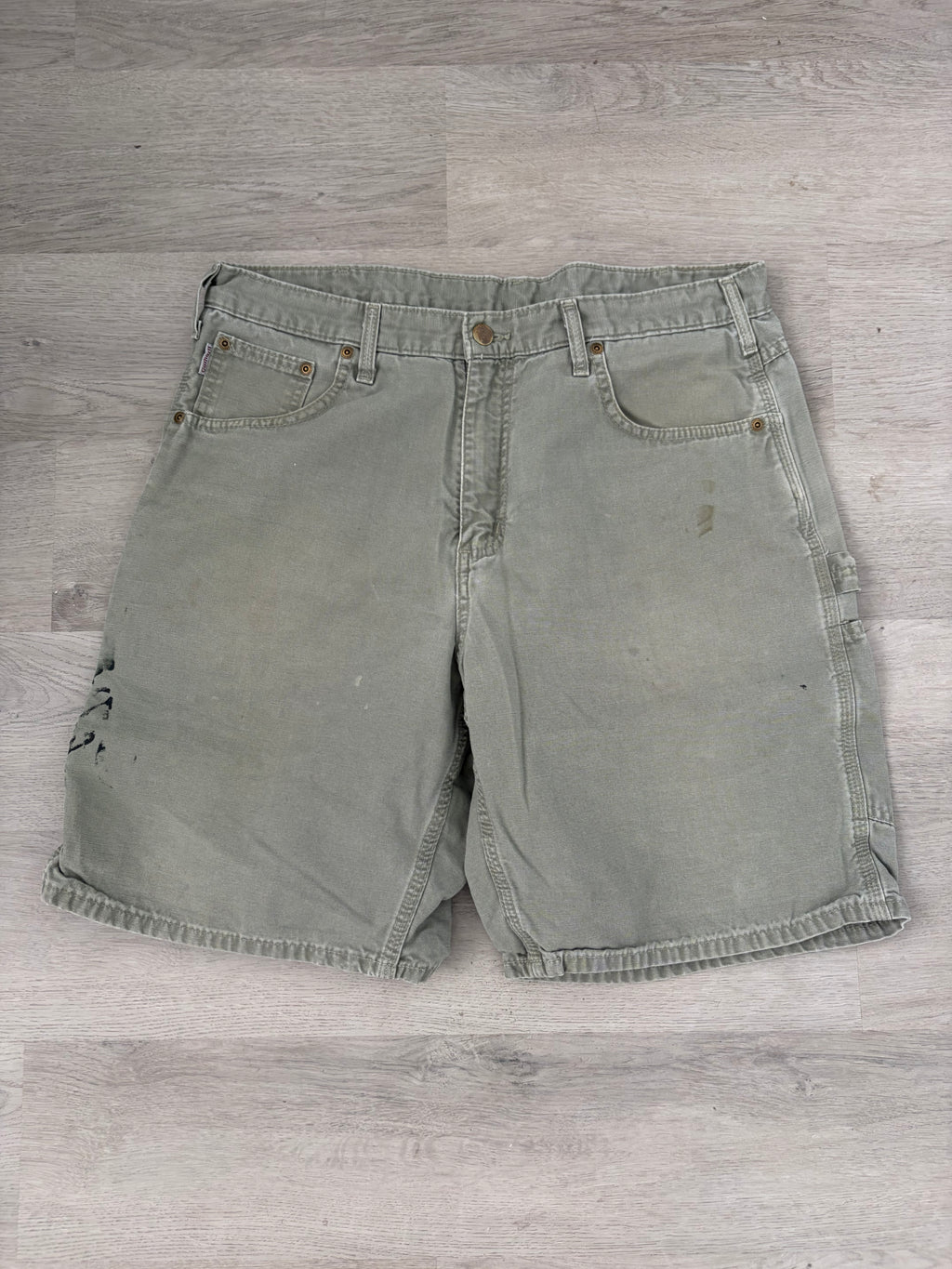 Vintage Carhartt Faded Olive Carpenter Shorts