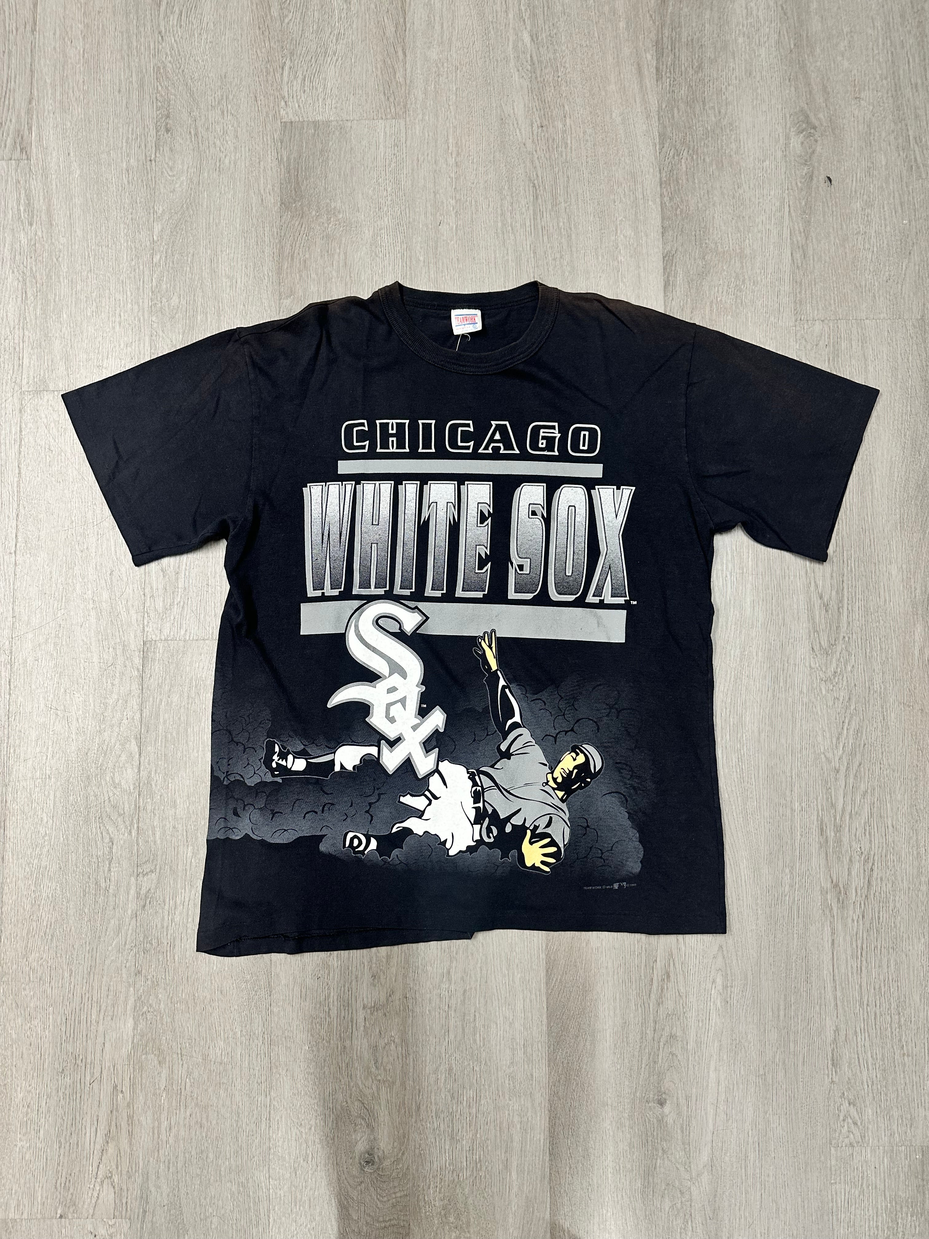 Vintage 90s MLB Chicago White Sox Baseball All Over Print Tee
