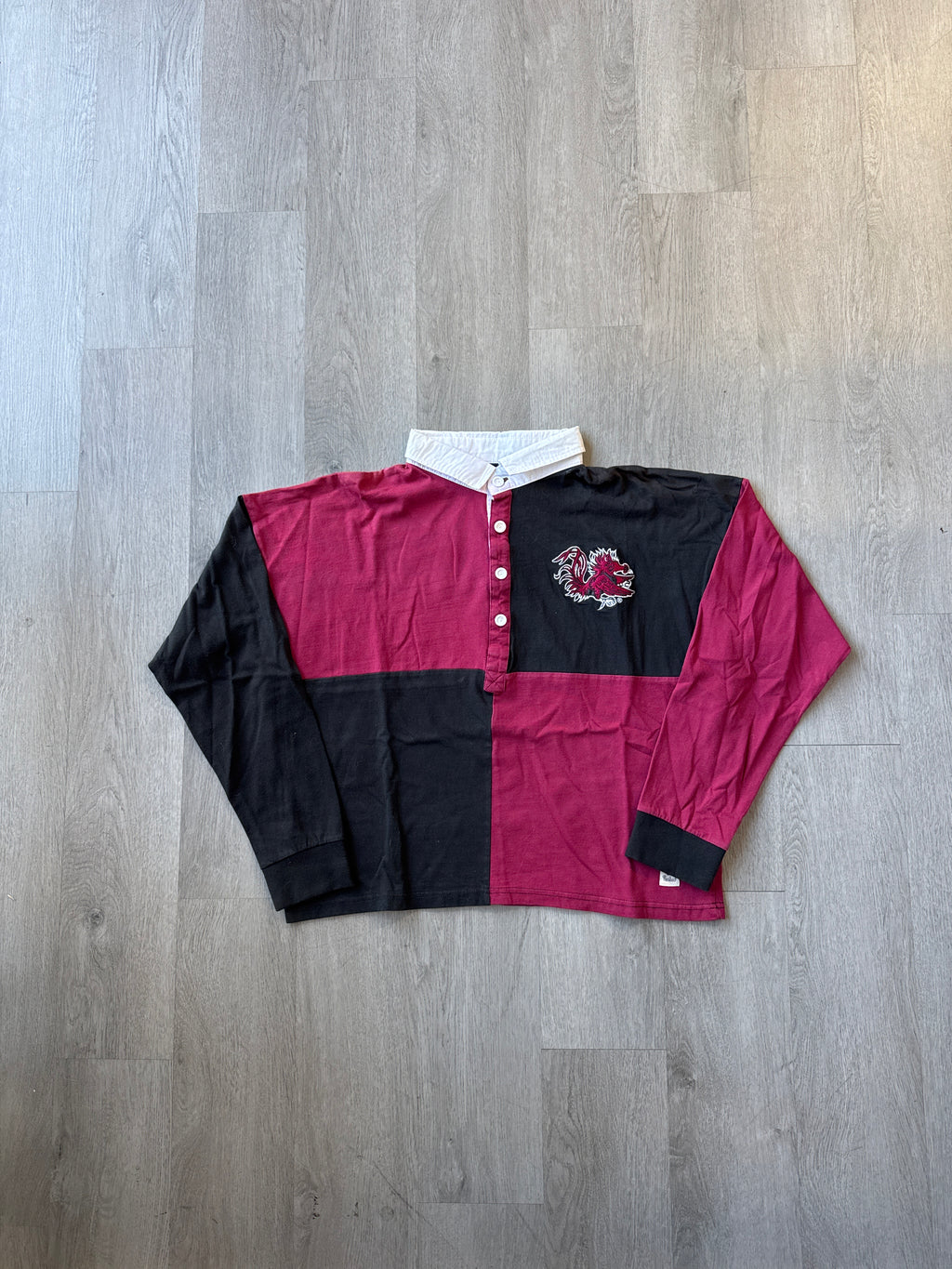 Pressbox Women’s University Of South Carolina Gamecocks Boxy Rugby Polo Shirt