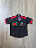 Vintage 90s Exhaust Malcolm X Embroidered Button Up Shirt