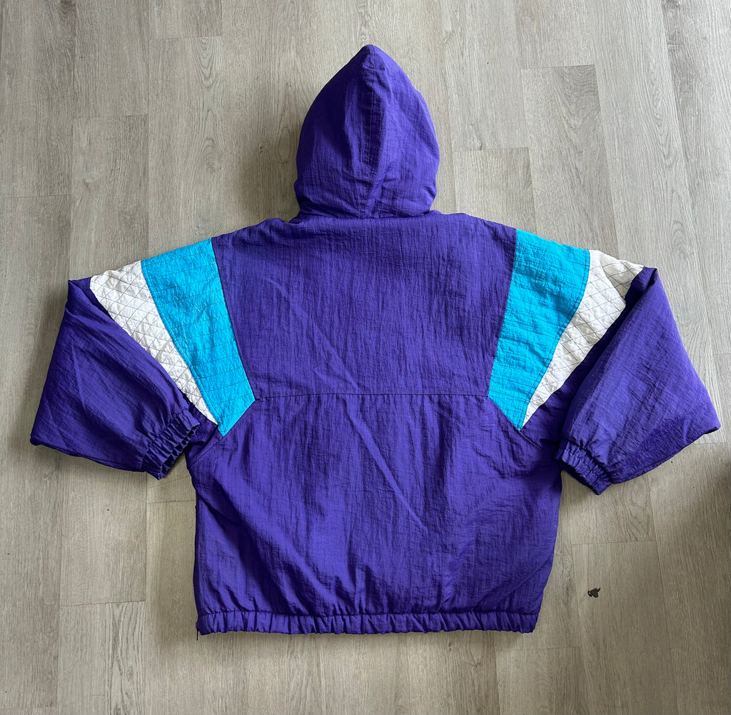 Vintage 90s Jen-Pro Charlotte Hornets Anorak Jacket