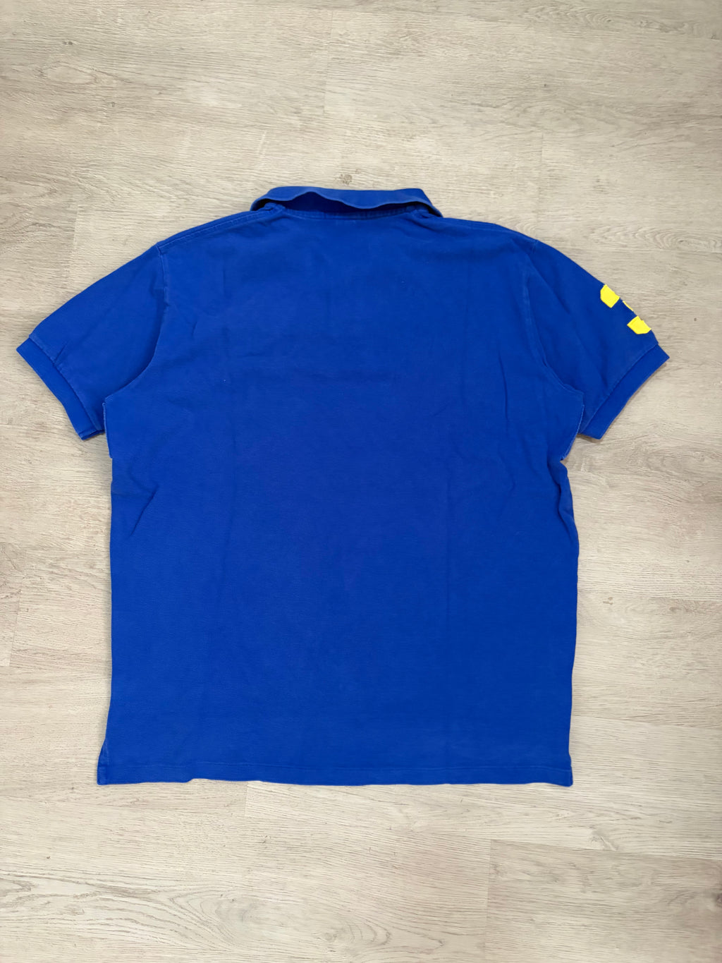 Blue Polo Ralph Lauren Yellow Big Pony Polo Shirt