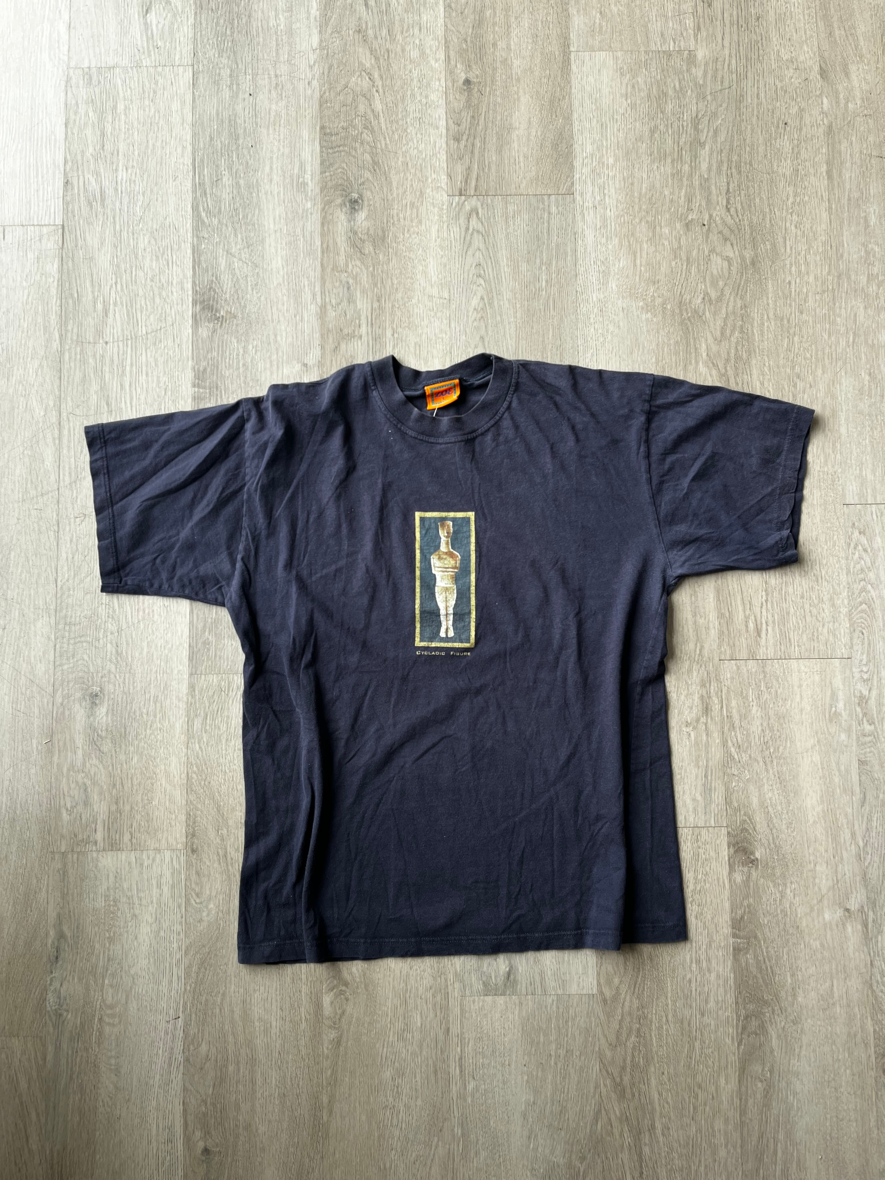 Zoe Cycladic Figure Navy Tee