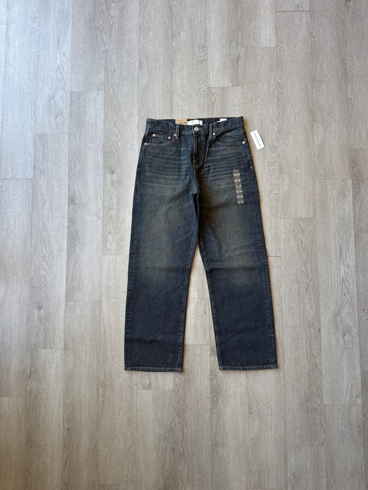 Pacsun Dark Indigo Dylan Baggy Mid Rise Classic Baggy Fit Wide Leg Denim Jeans