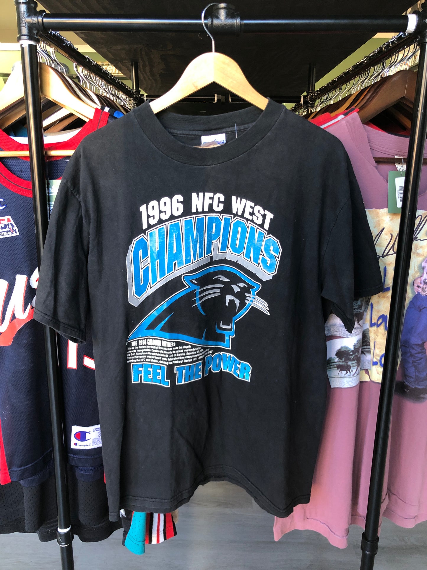 1996 Carolina Panthers NFC West Champions Tee