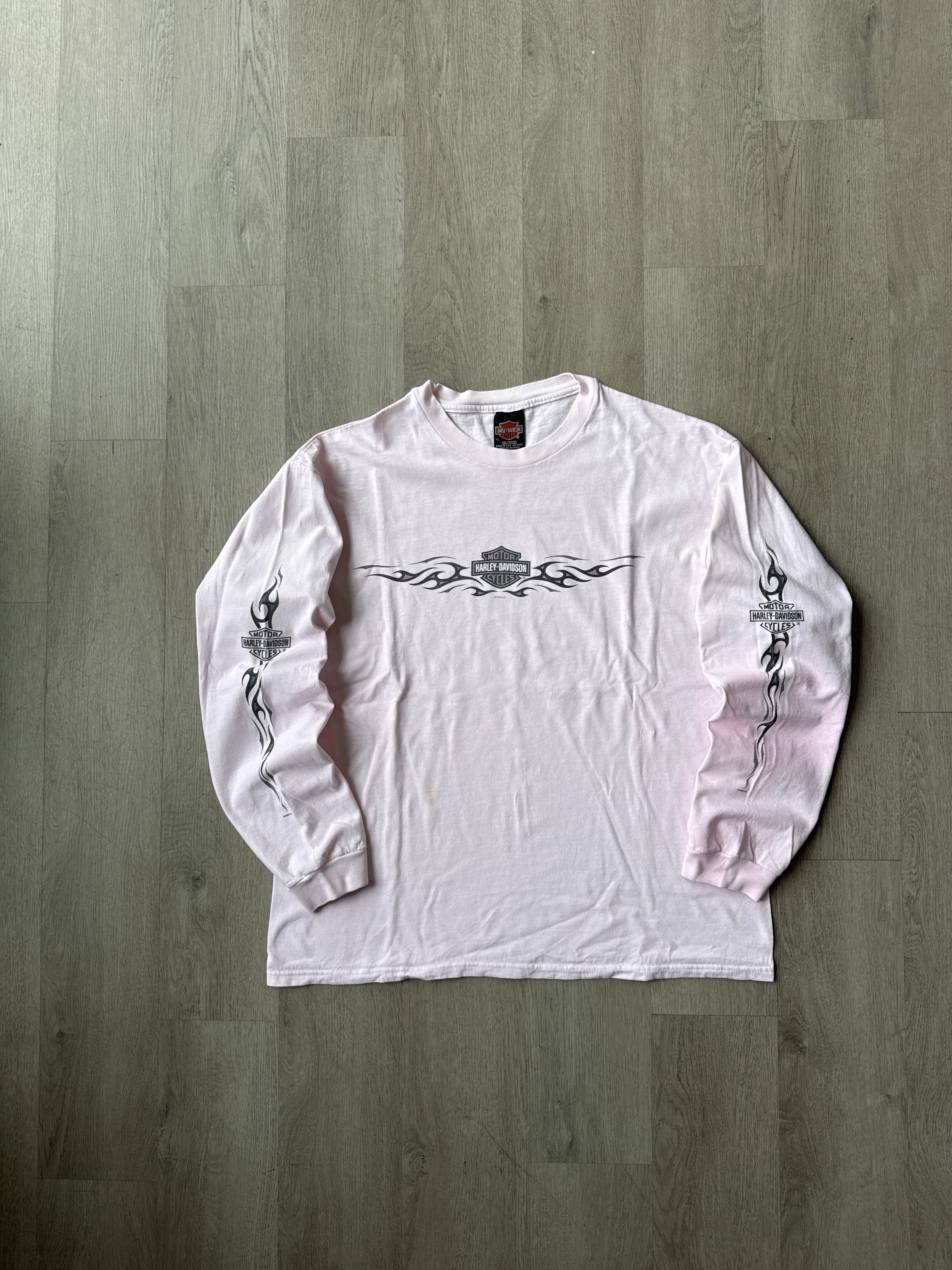 Vintage 1999 Harley Davidson Rock Hill South Carolina Pink Longsleeve