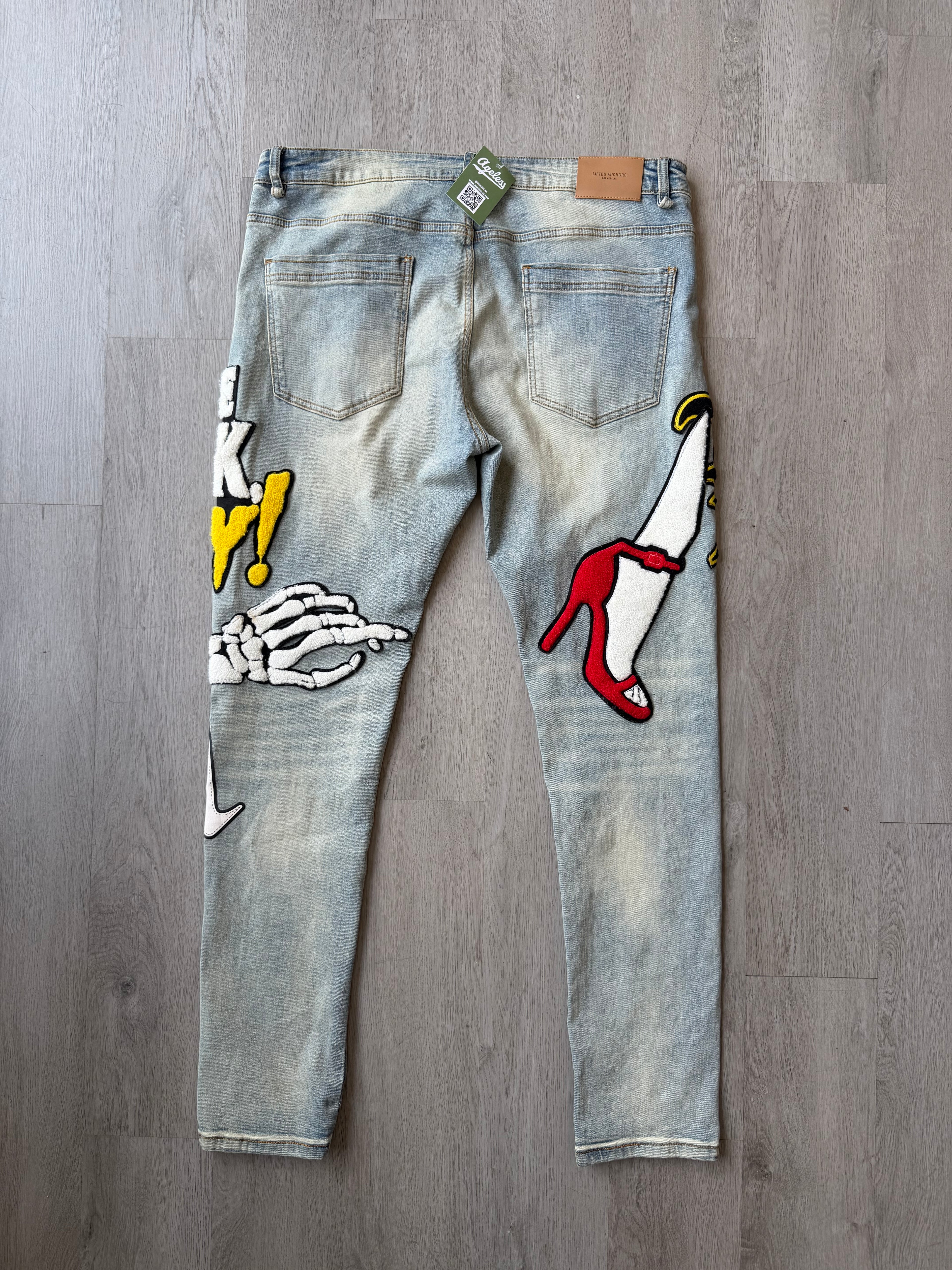 Lifted Anchors Patch Skinny Jeans