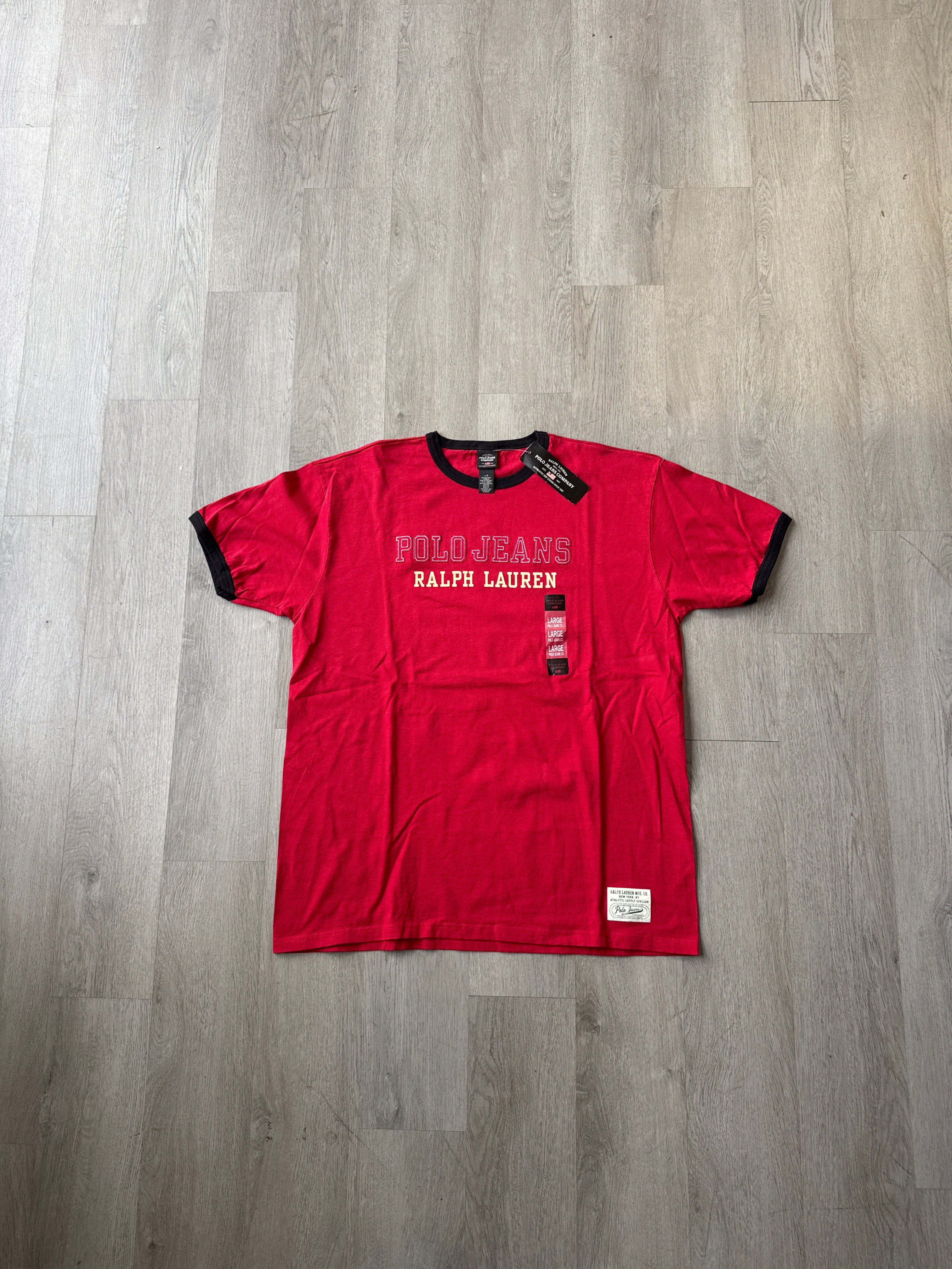 VINTAGE 90S RALPH LAUREN POLO JEANS CO. RINGER TEE