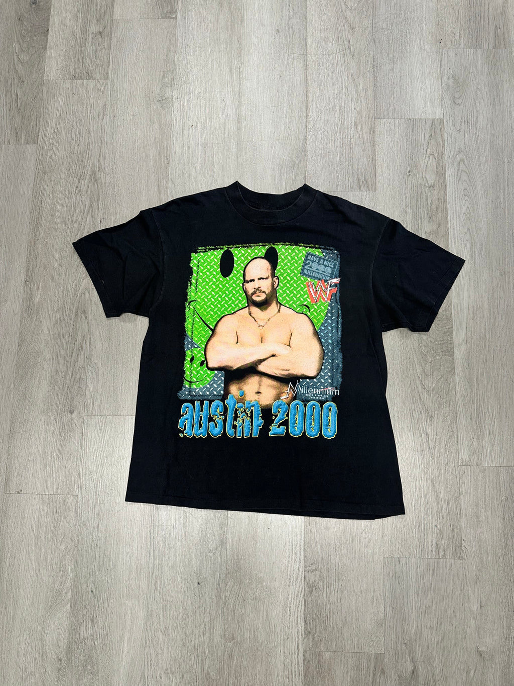 Vintage 2000s WWF WWE Stone Cold Steve Austin "Have a Nice Millennium" Wrestling Tee