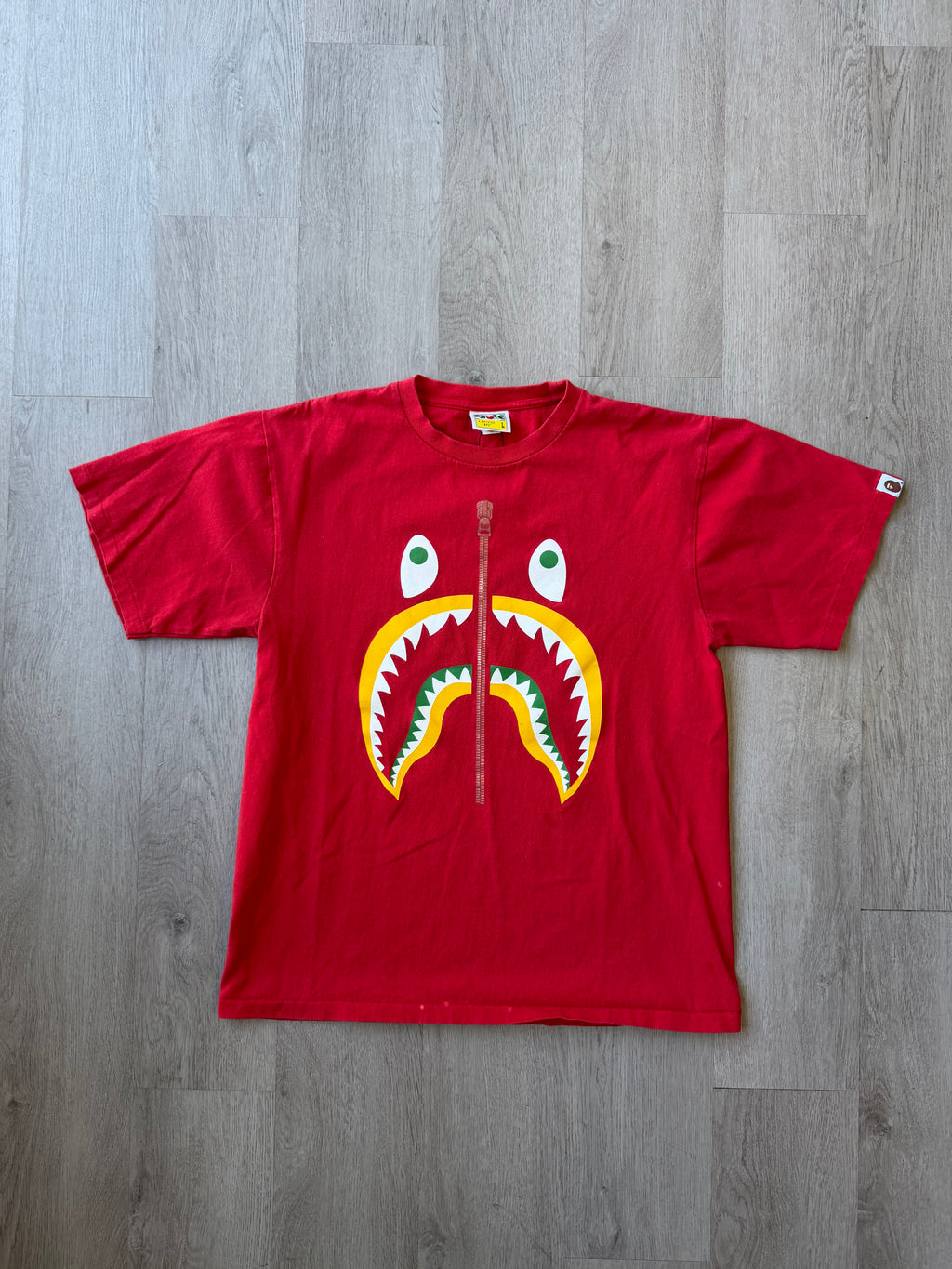 Bape Shark Head Red Tee