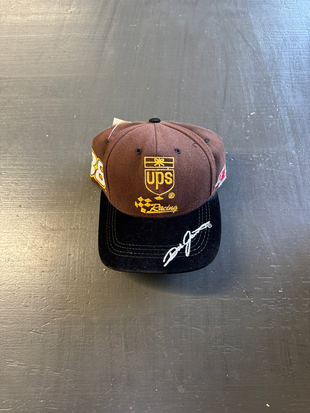 Nascar Robert Yates Ups Leather Strapback Hat