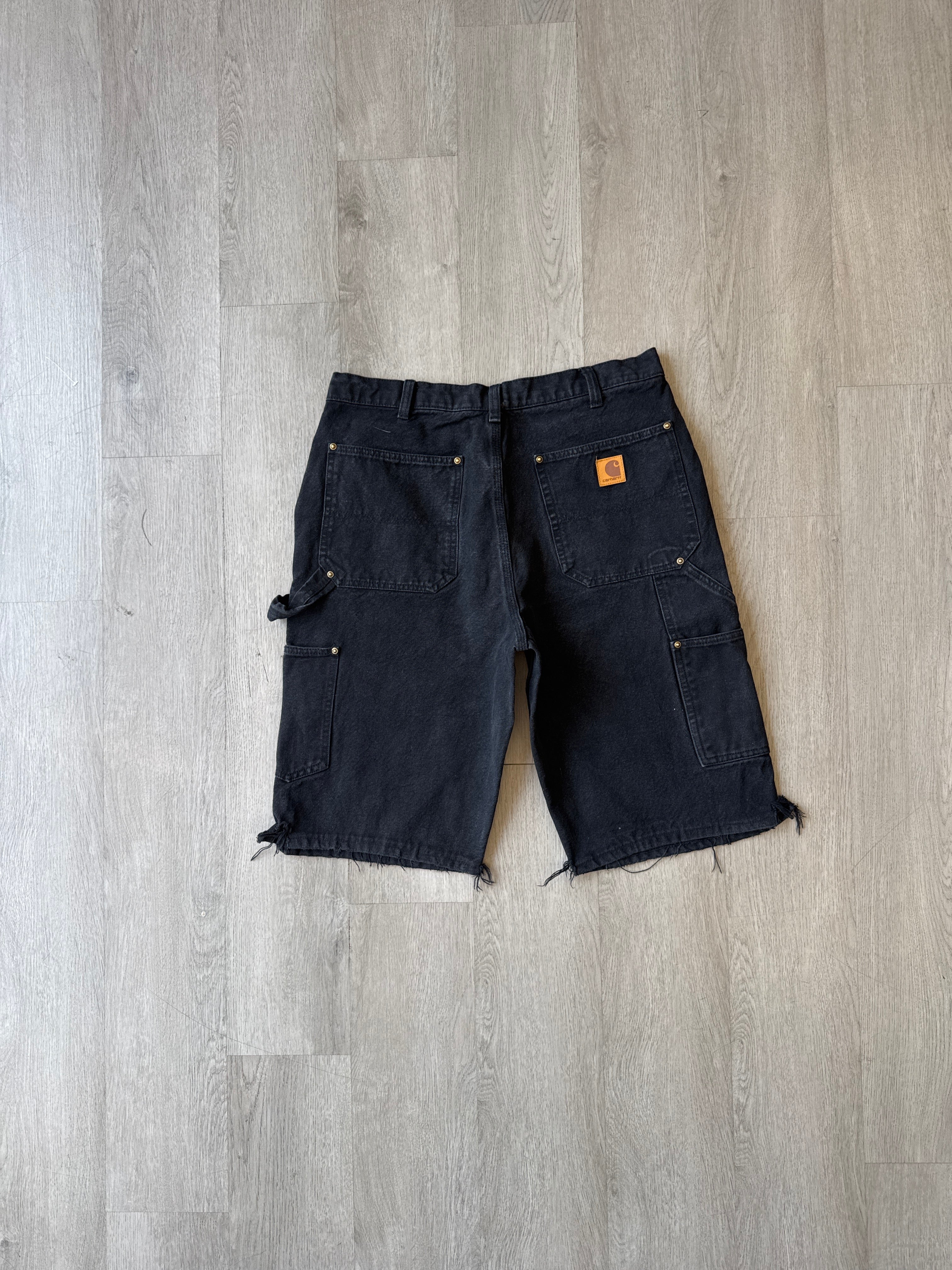 Vintage Carhartt Distressed Black Double Knee Shorts