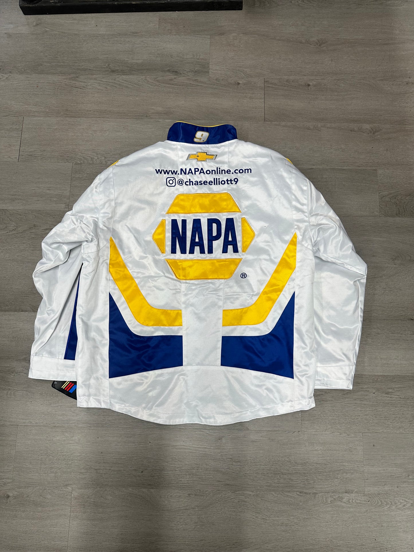 White Hendrick Motorsports Chase Elliott NAPA NASCAR Racing Jacket