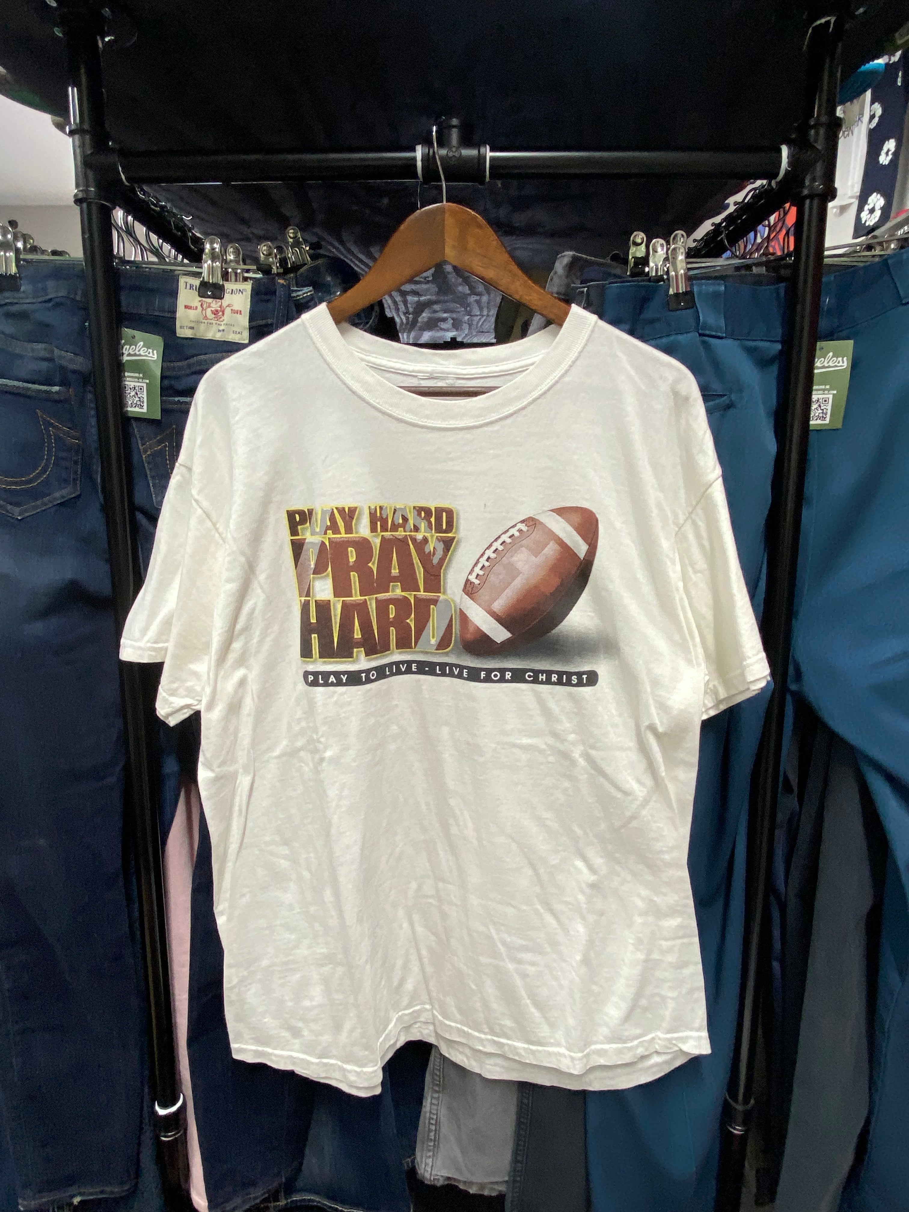 Vintage ‘Play Hard Pray Hard’ Jesus Christ Tee