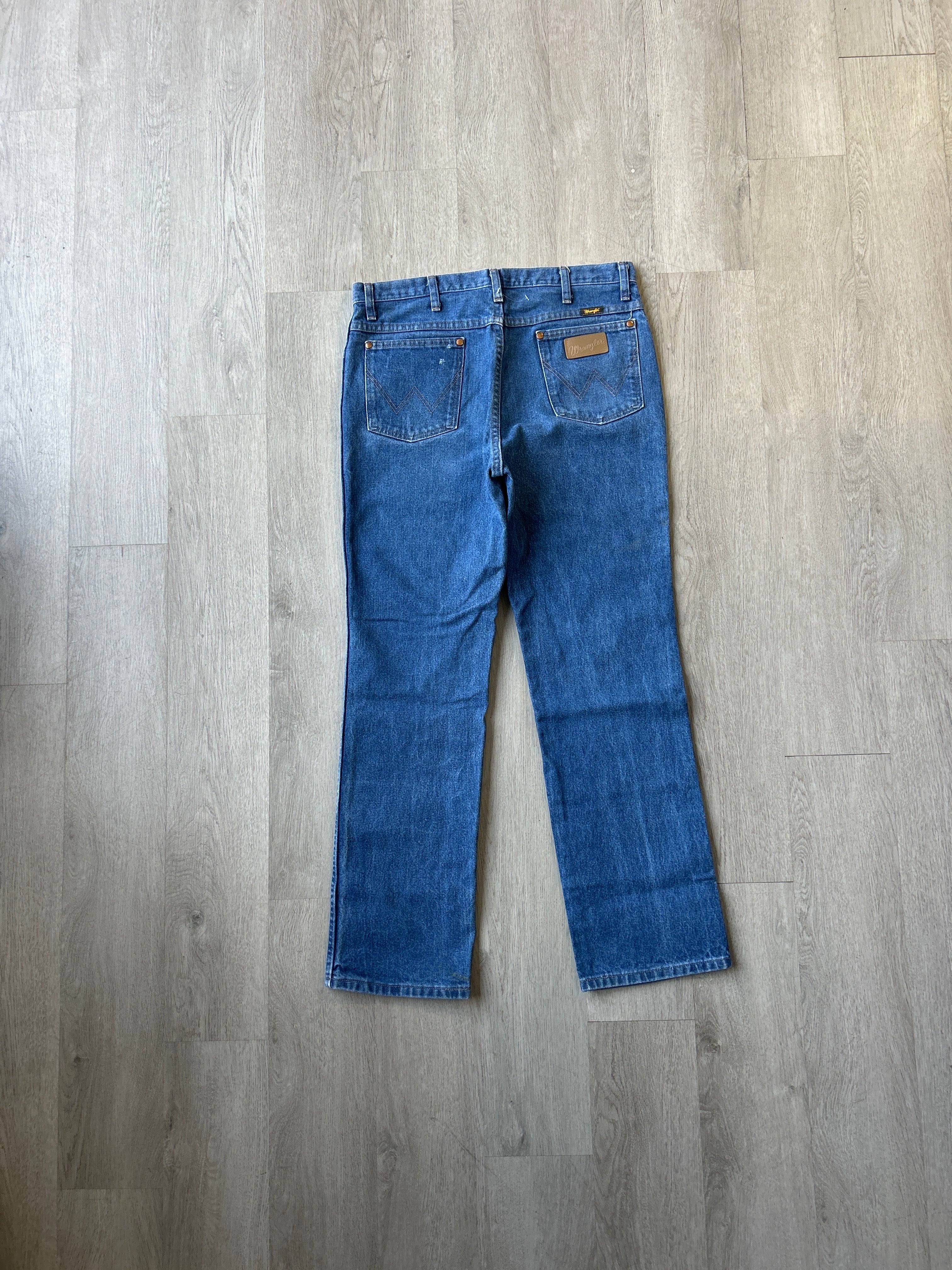 Vintage Wrangler Dark Washed Straight Fit Denim Jeans