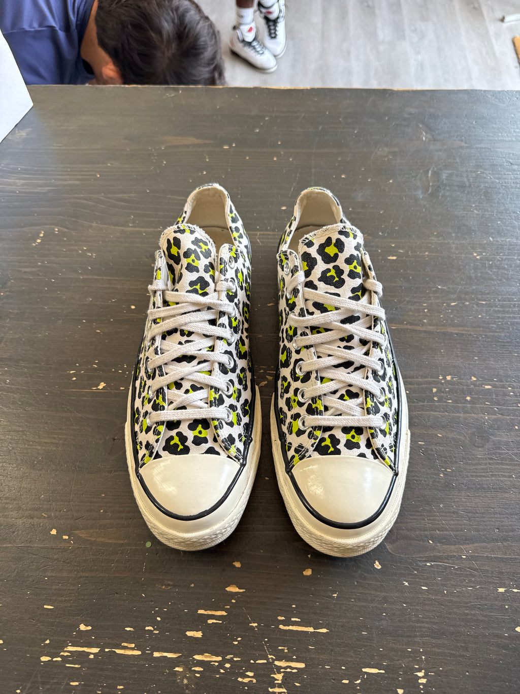 Pre-owned Converse Chuck Taylor All Star 70 Ox Leopard White Bold Lime