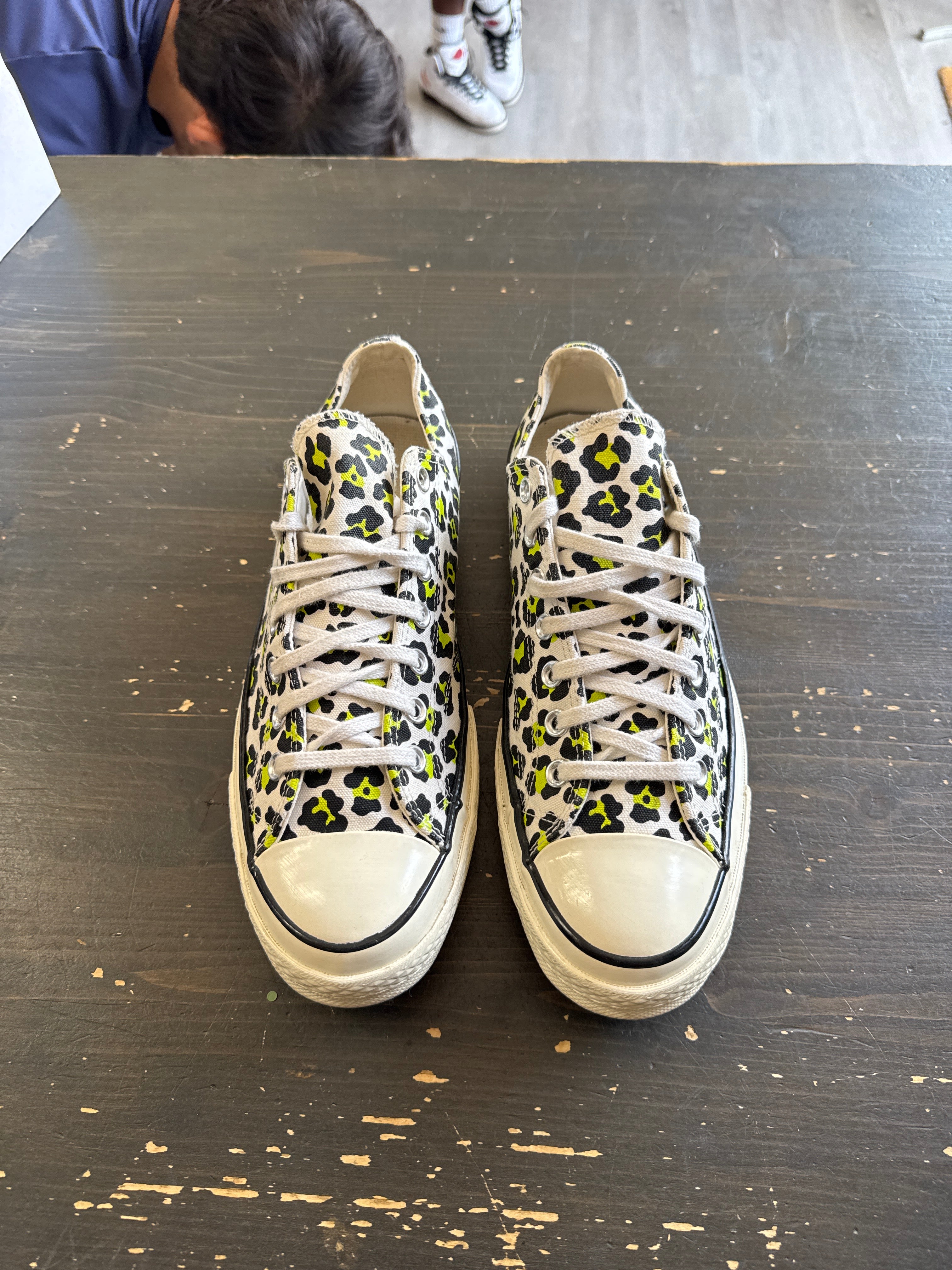 Pre-owned Converse Chuck Taylor All Star 70 Ox Leopard White Bold Lime