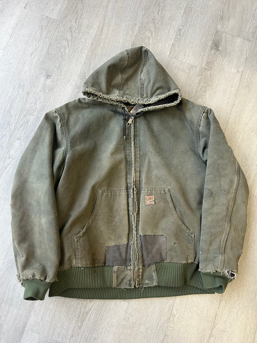 Vintage Green Carhartt Distressed Jacket