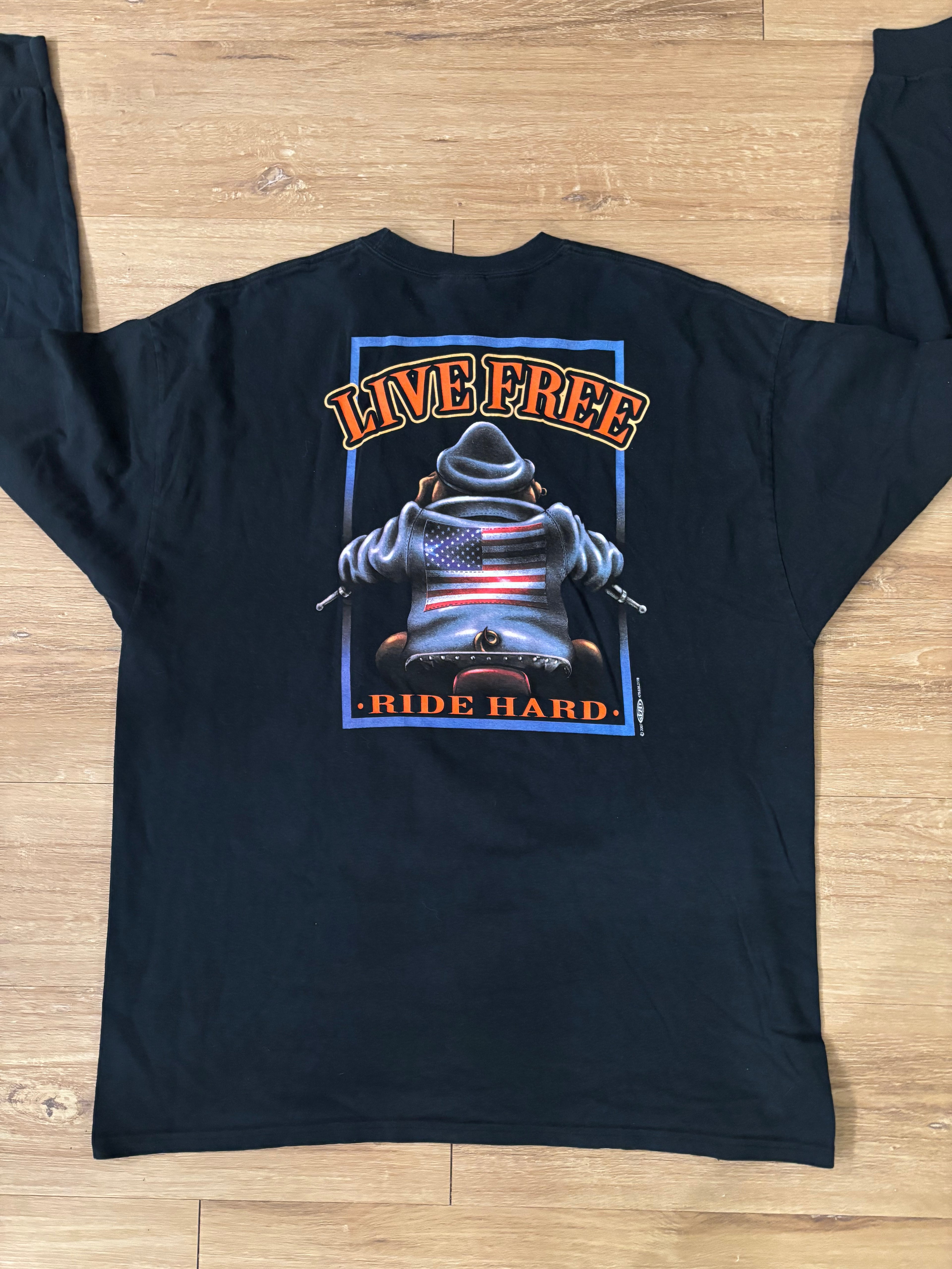 Vintage 1980s Harley Davidson Biker Pig Tee