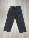 FB County Carpenter Zipper Knee Pocket Denim Jeans Pants