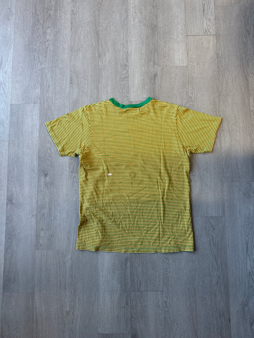 Supreme Multi Stripe Yellow Green Tee