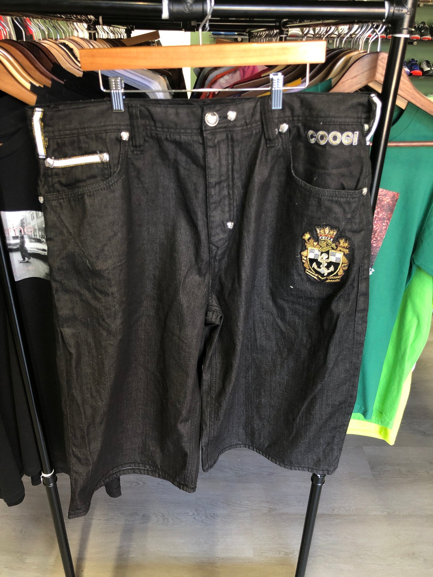 COOGI Black Jean Shorts