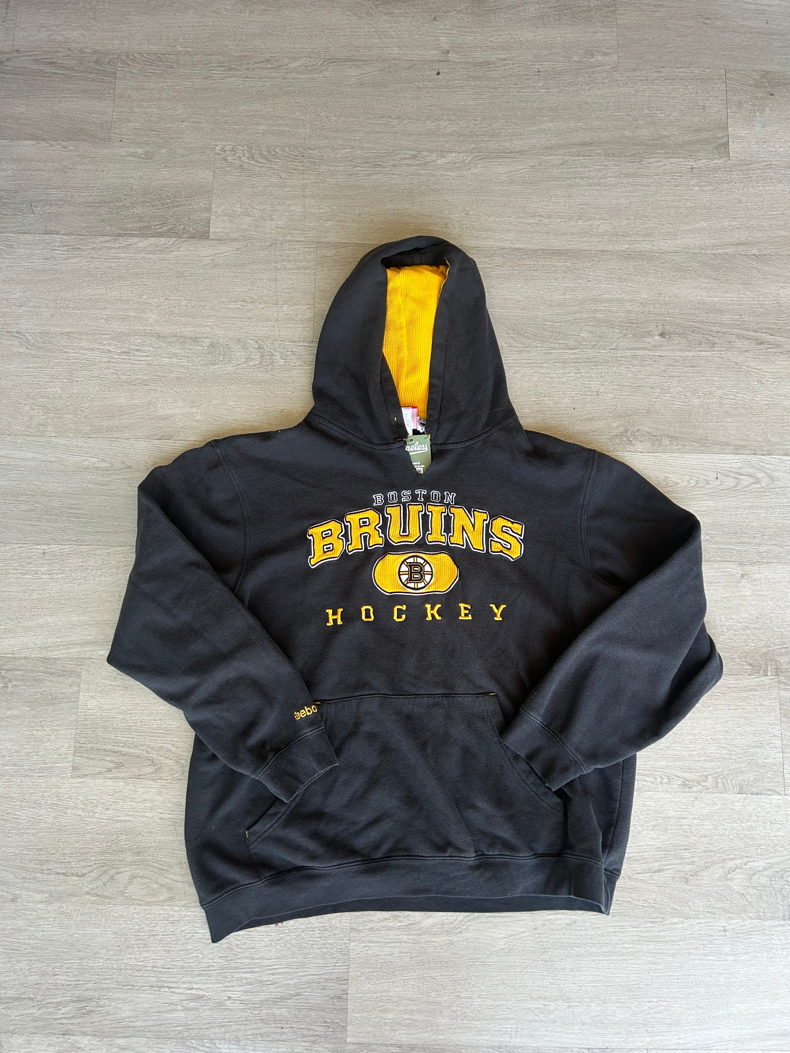 Vintage Reebok Boston Bruins Hockey Hoodie