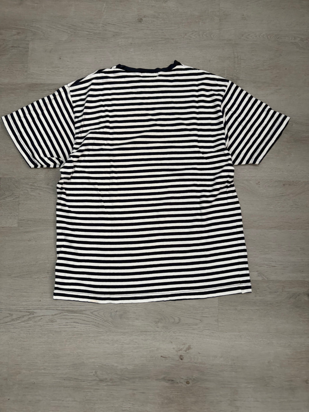 Vintage Polo Ralph Lauren Wire Striped Navy Tee