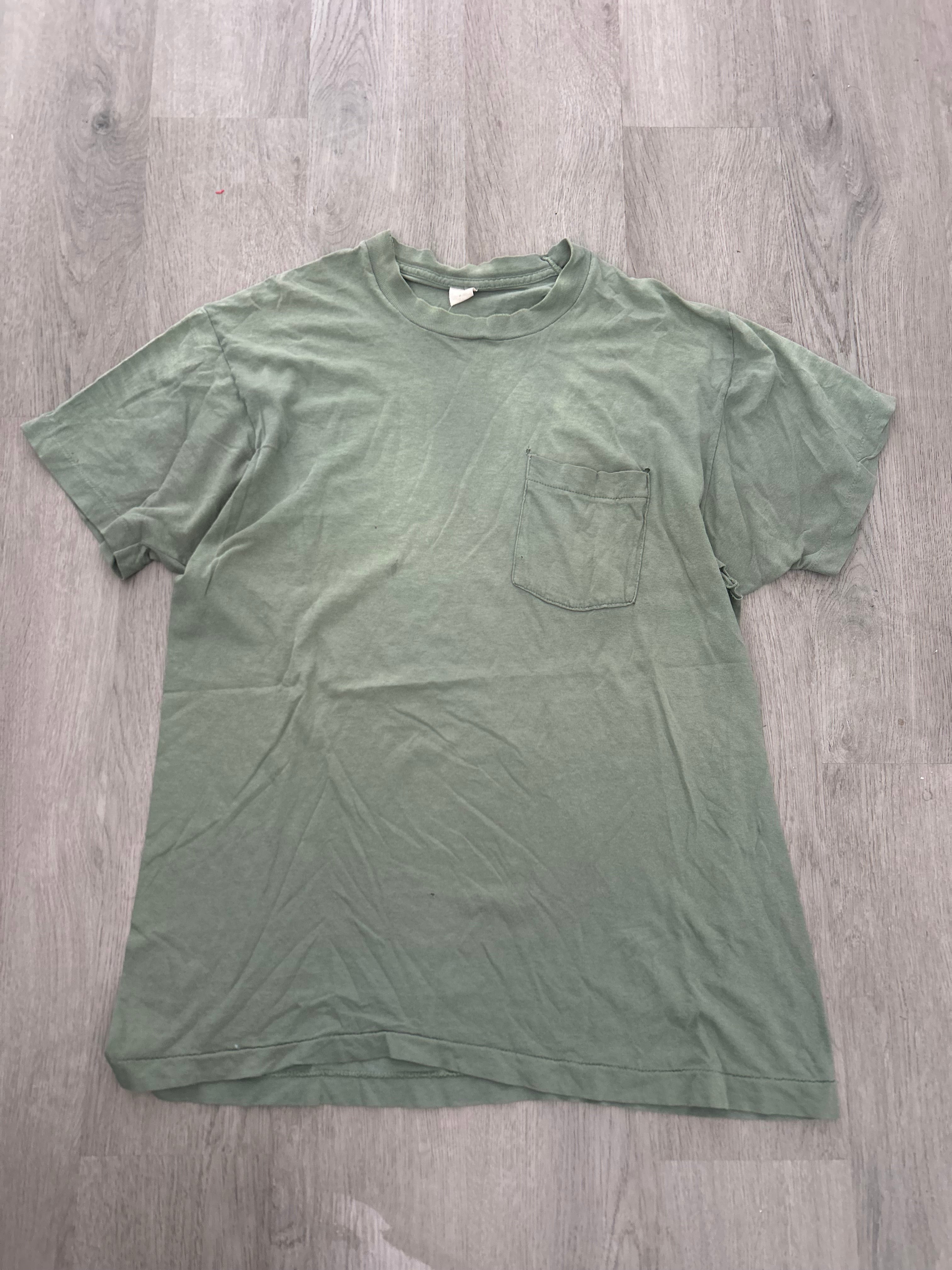 Vintage Green Washed Pocket Tee