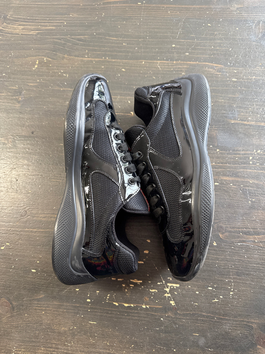 Pre-owned Prada America’s Cup Black Patent Leather