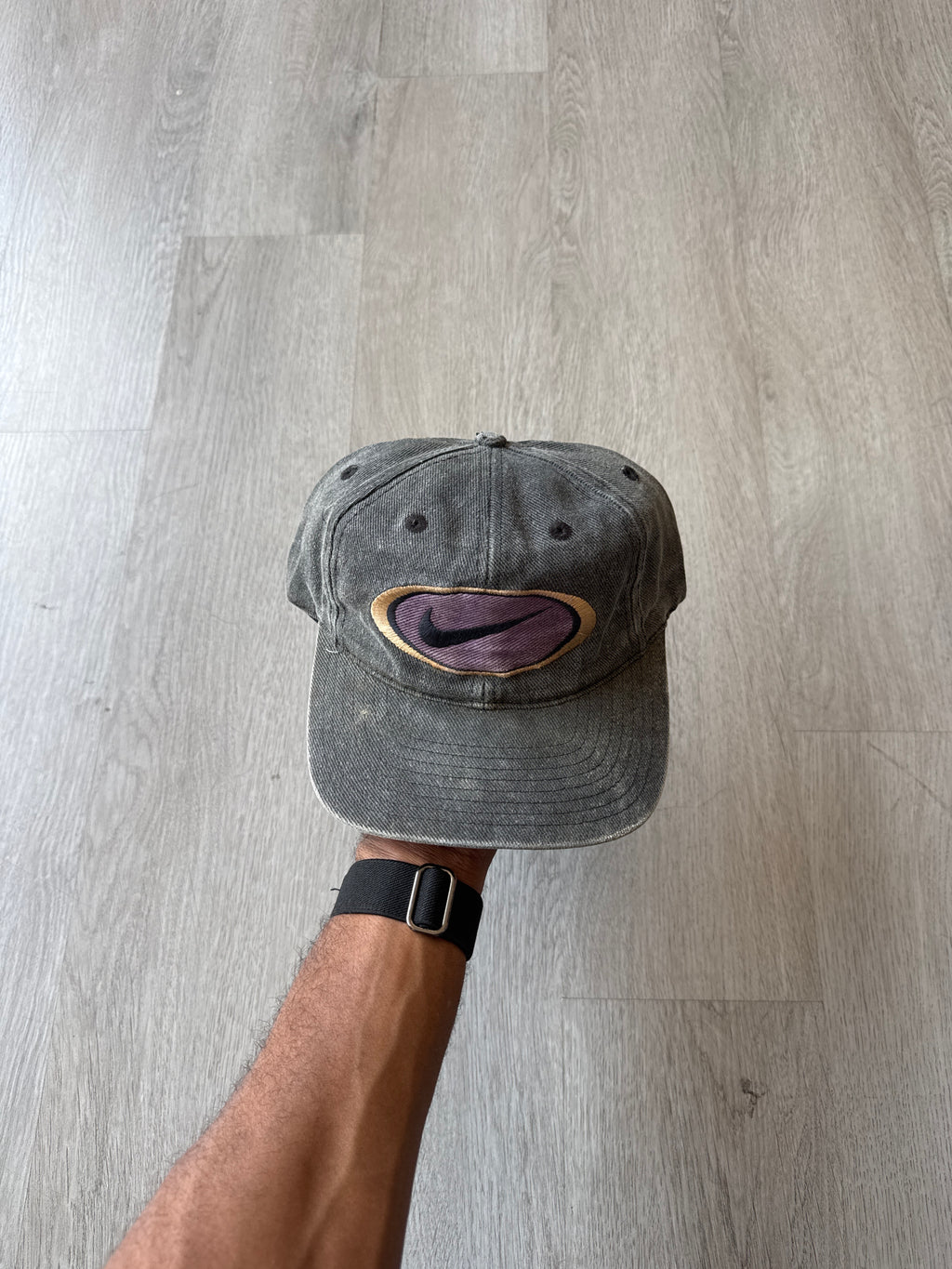 Vintage 90s Nike Faded 3D Swoosh Strapback Hat