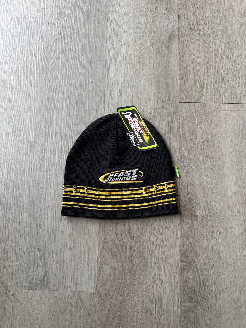The Fast And The Furious 2 Fast 2 Furios Knit Yellow Beanie Hat