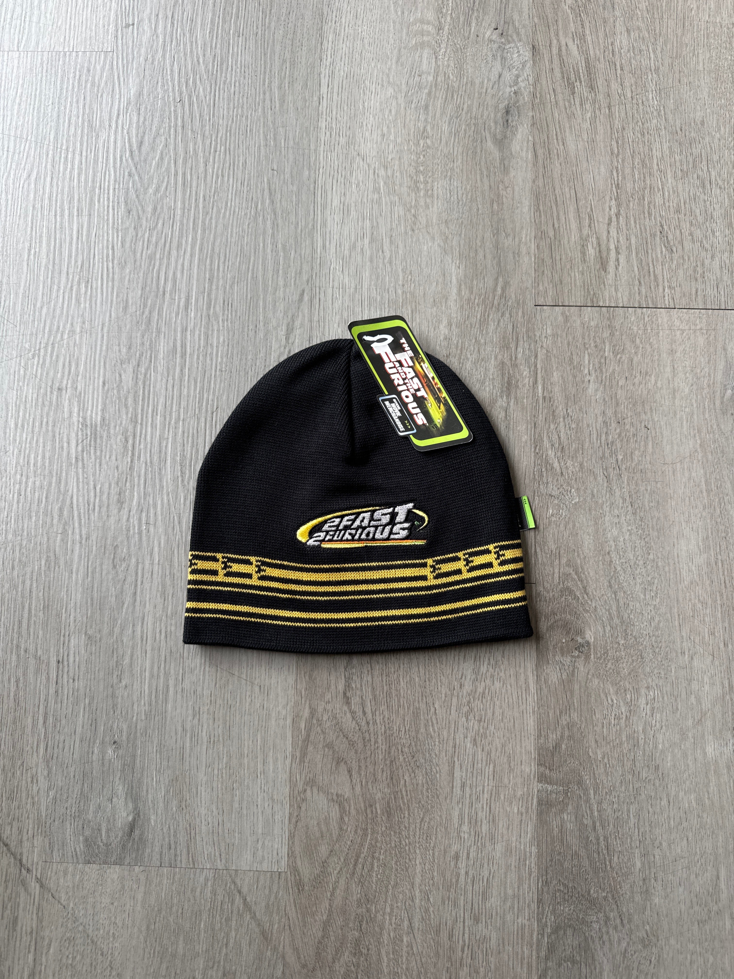The Fast And The Furious 2 Fast 2 Furios Knit Yellow Beanie Hat