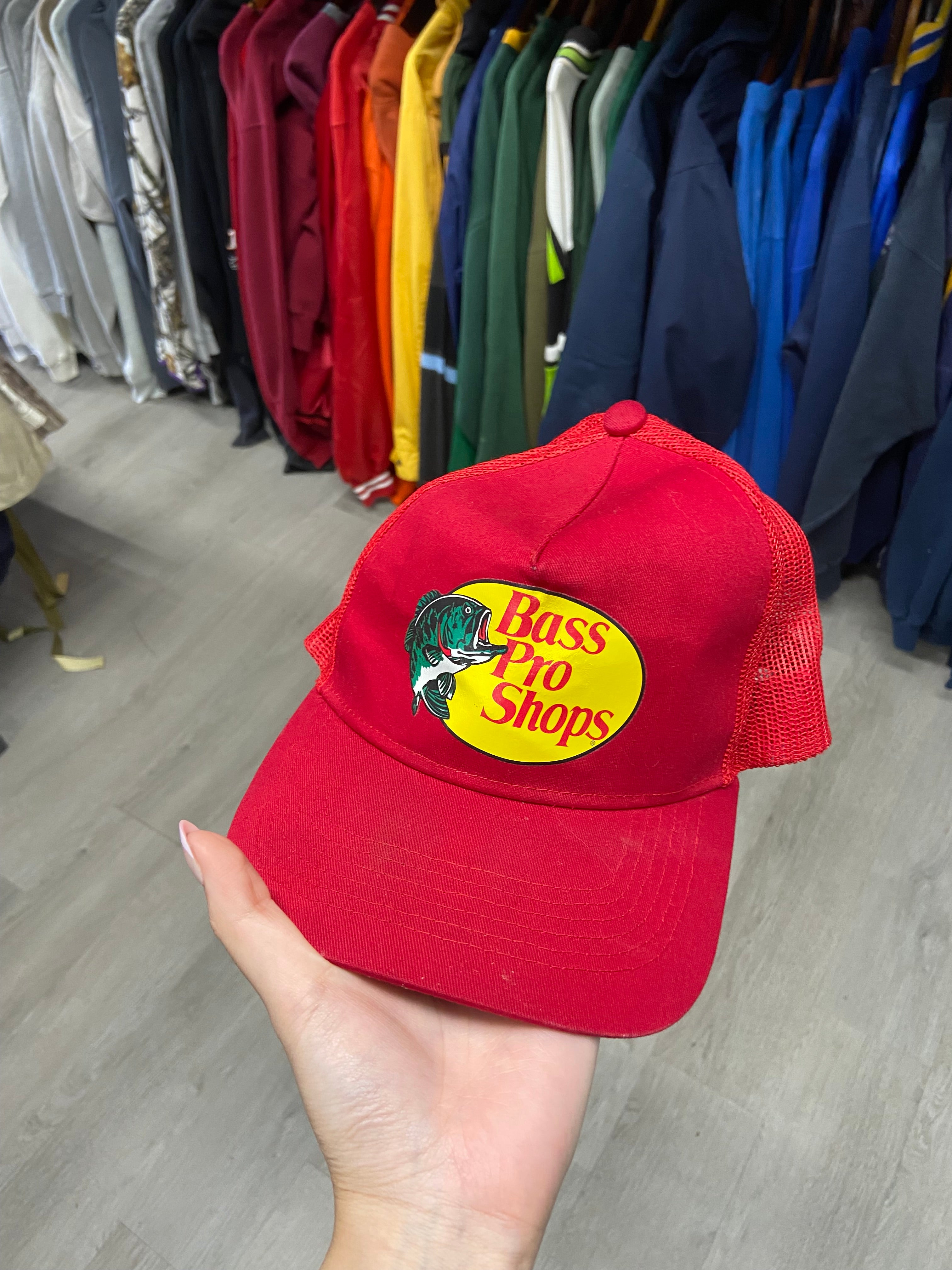 Vintage Bass Pro Shops Red SnapBack Hat