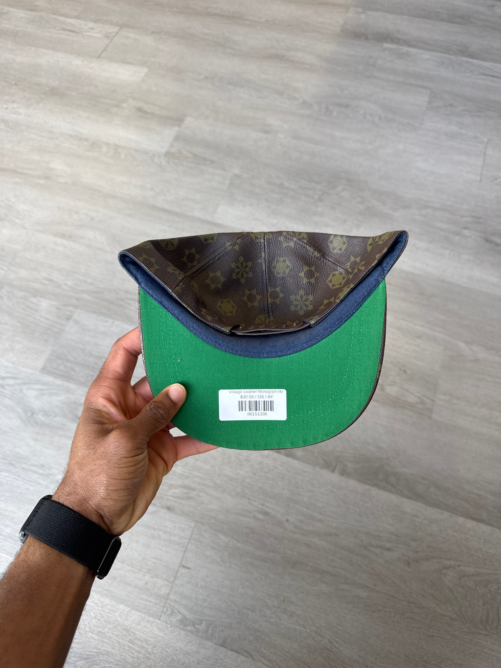 Vintage Leather Monogram Hat