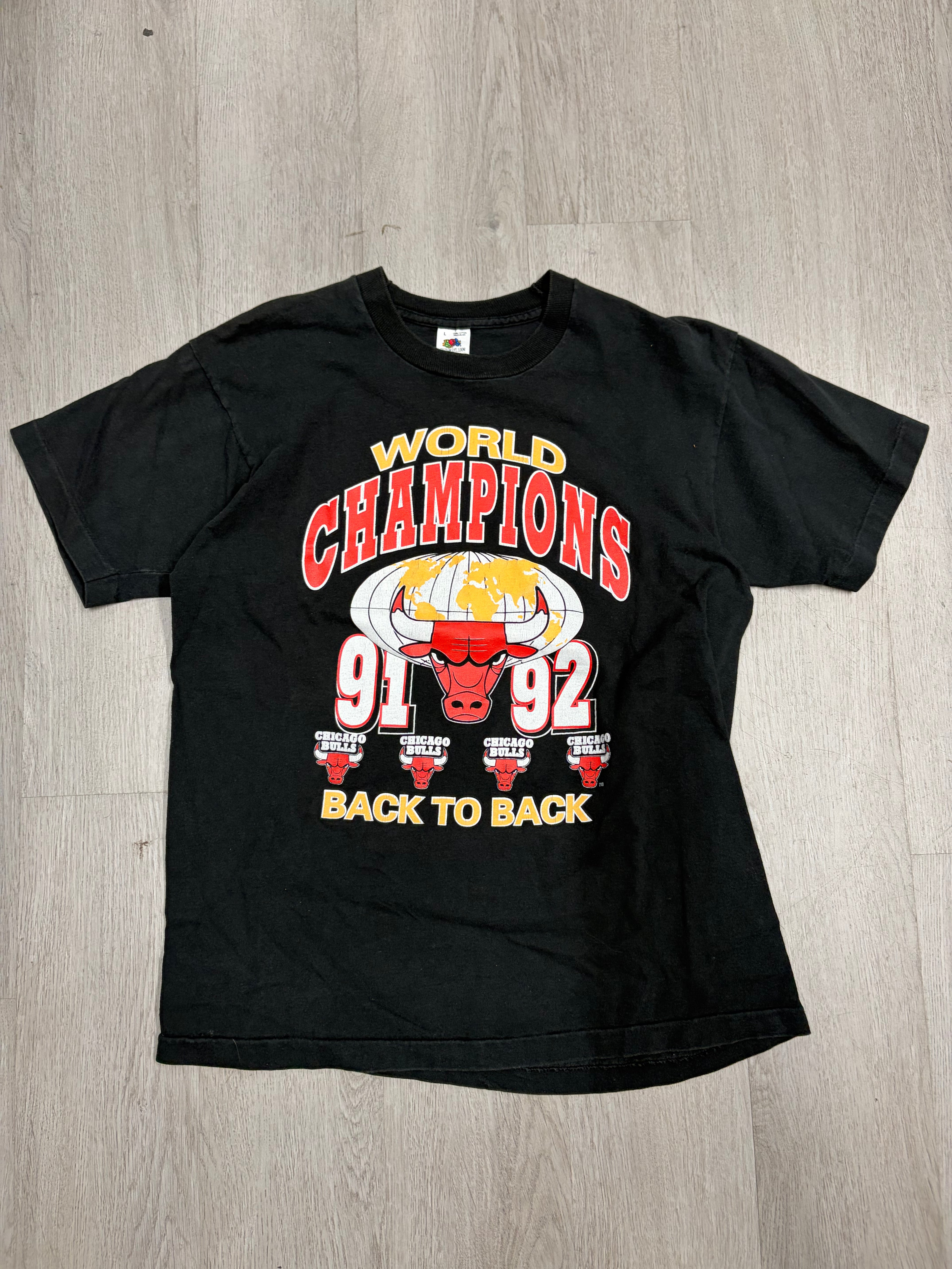 Vintage 1992 Chicago Bulls Back to Back World Champions Tee
