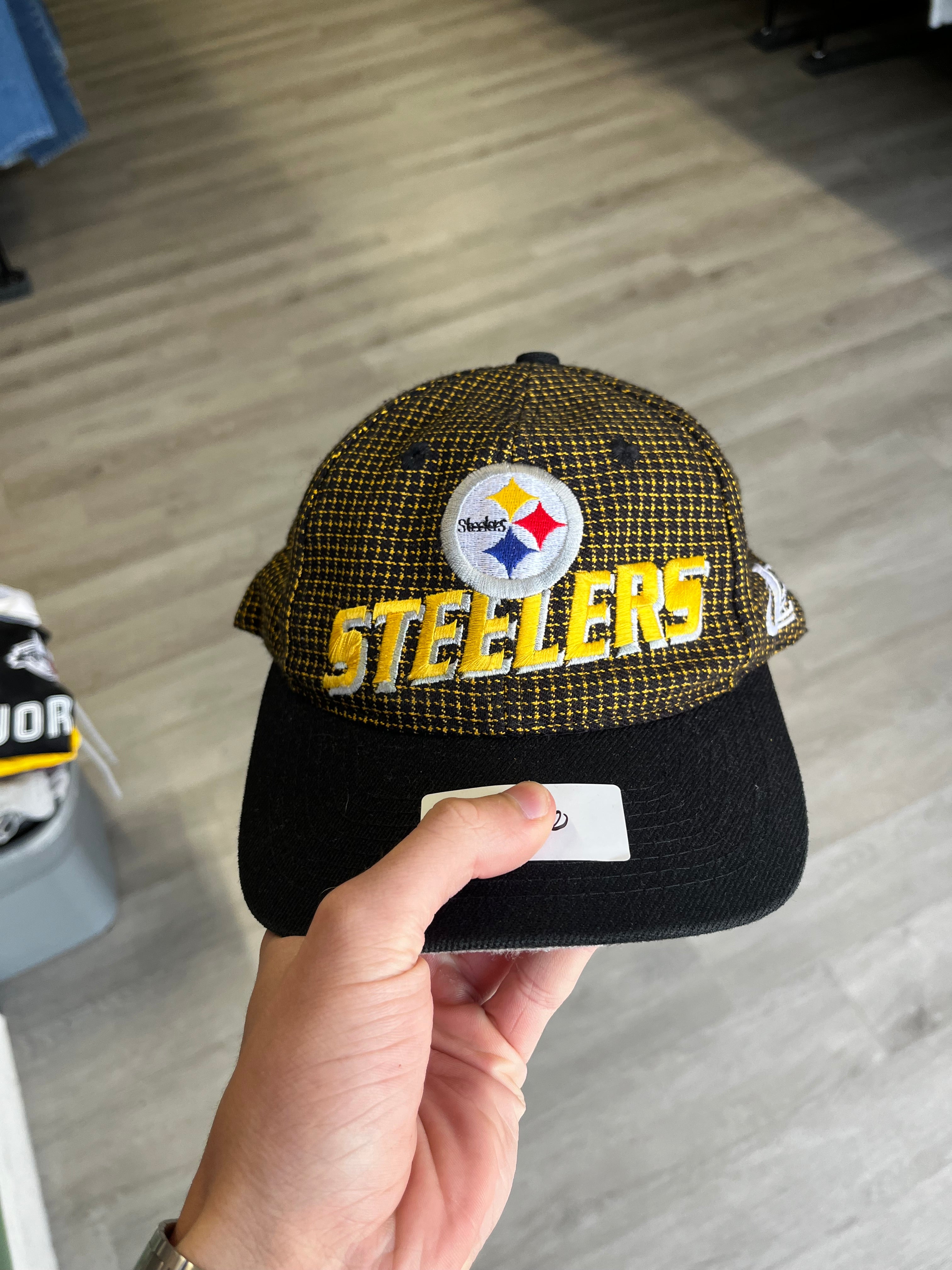 Vintage Plaid Striped Pittsburgh Steelers SnapBack Hat