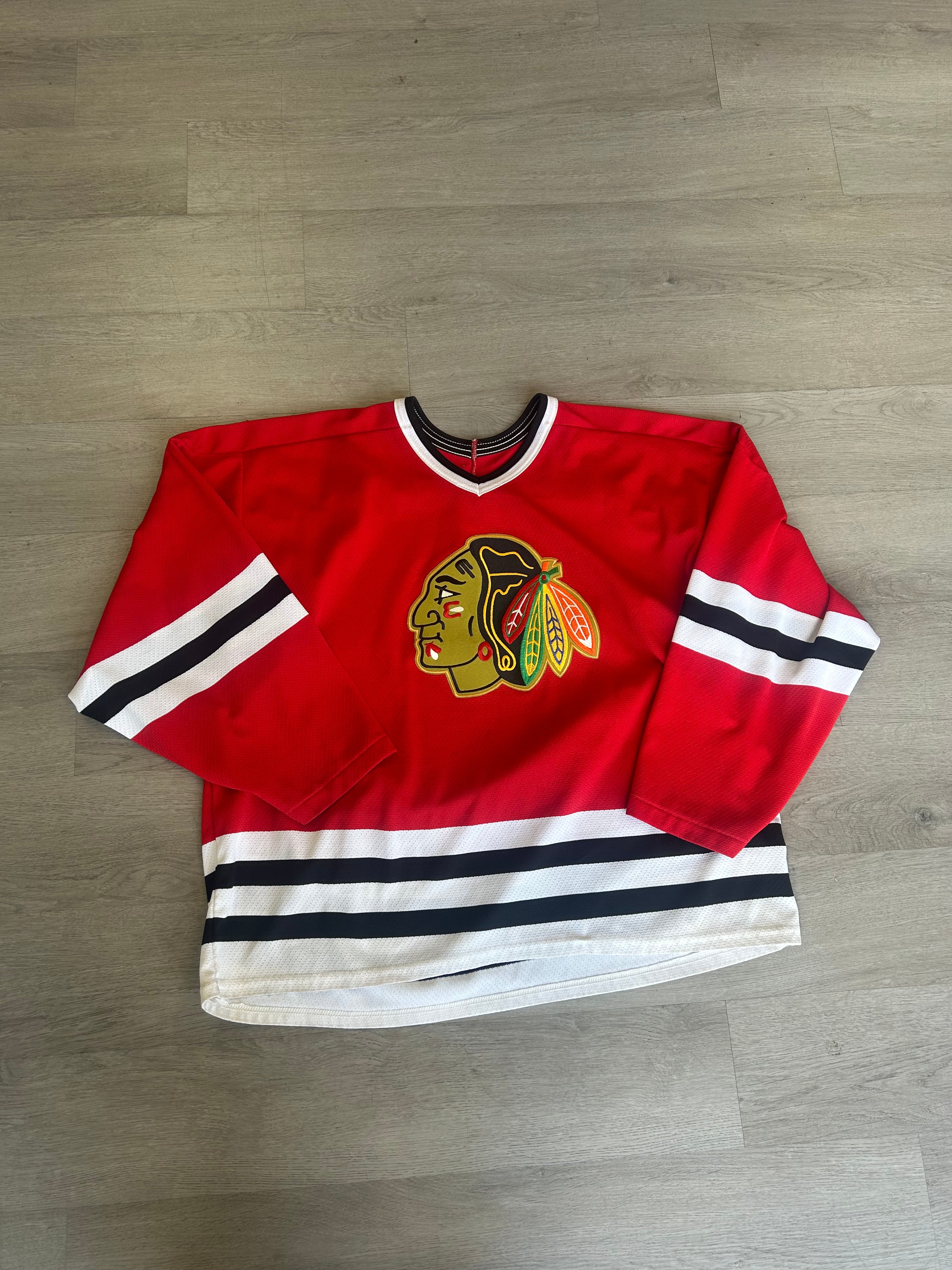 Vintage CCM Chicago Blackhawks Red Home Hockey Jersey