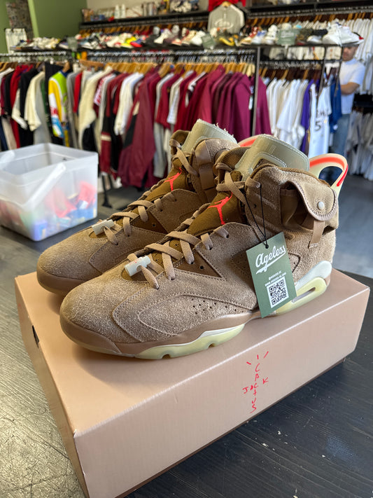Pre-owned Jordan Retro 6 Travis Scott British Khaki