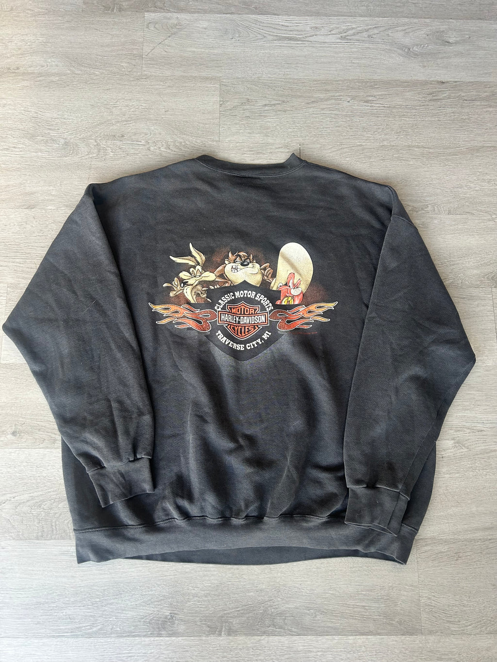 Vintage Looney Tunes Harley Davidson Sweater
