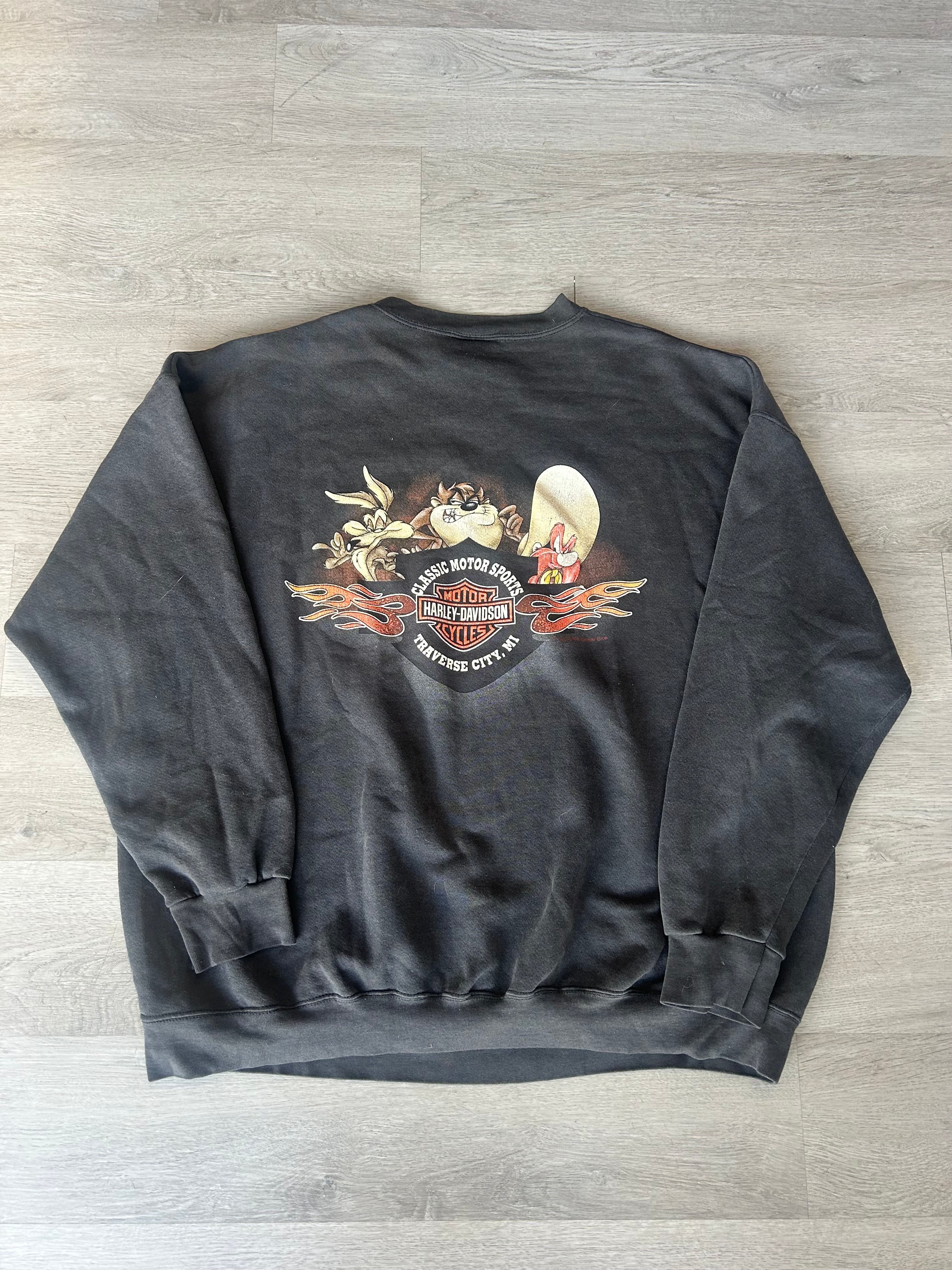 Vintage Looney Tunes Harley Davidson Sweater