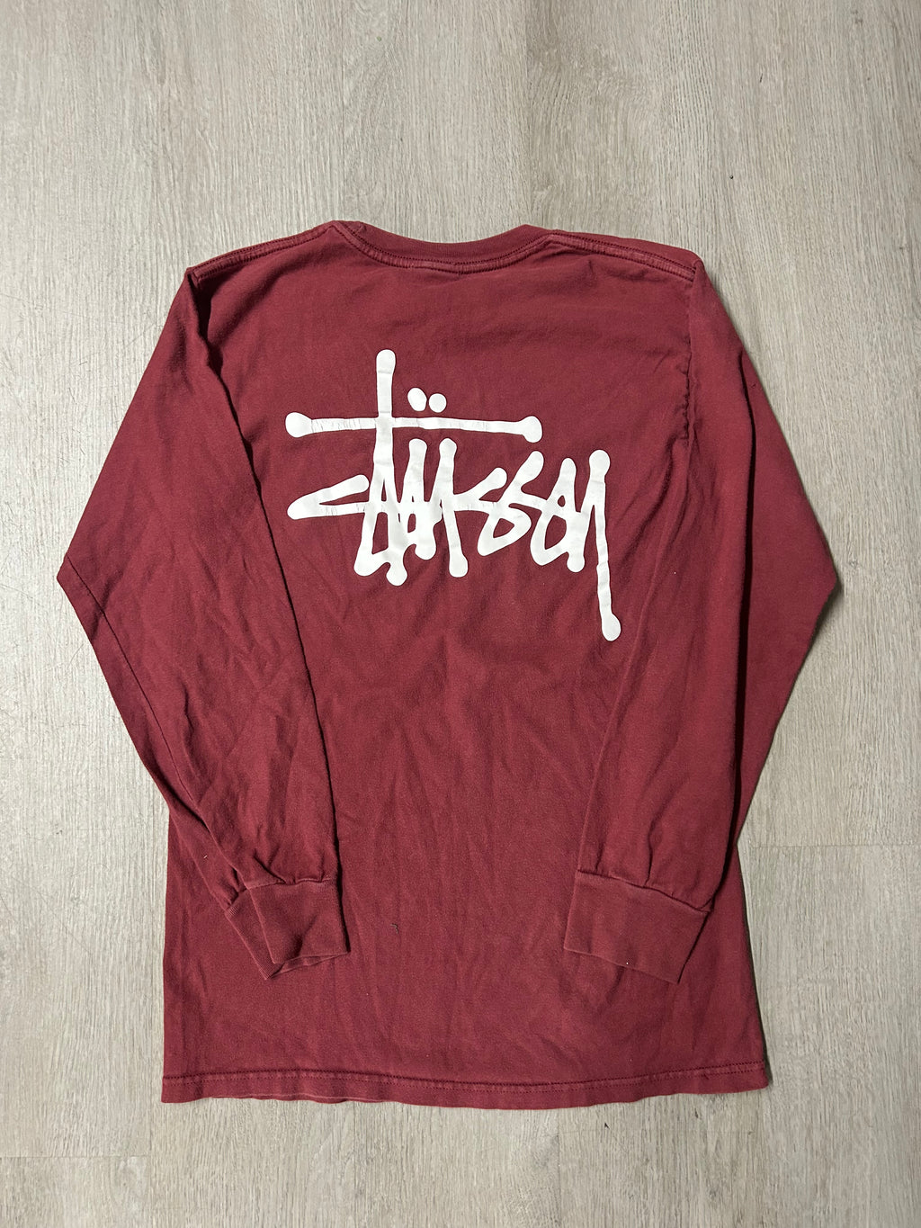Stüssy Maroon Classic Longsleeve Tee