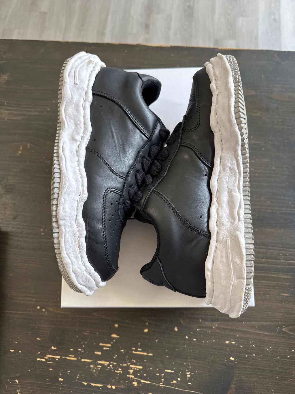 Pre-owned Maison Mihara Yasuhiro Wayne OG Sole Low Black