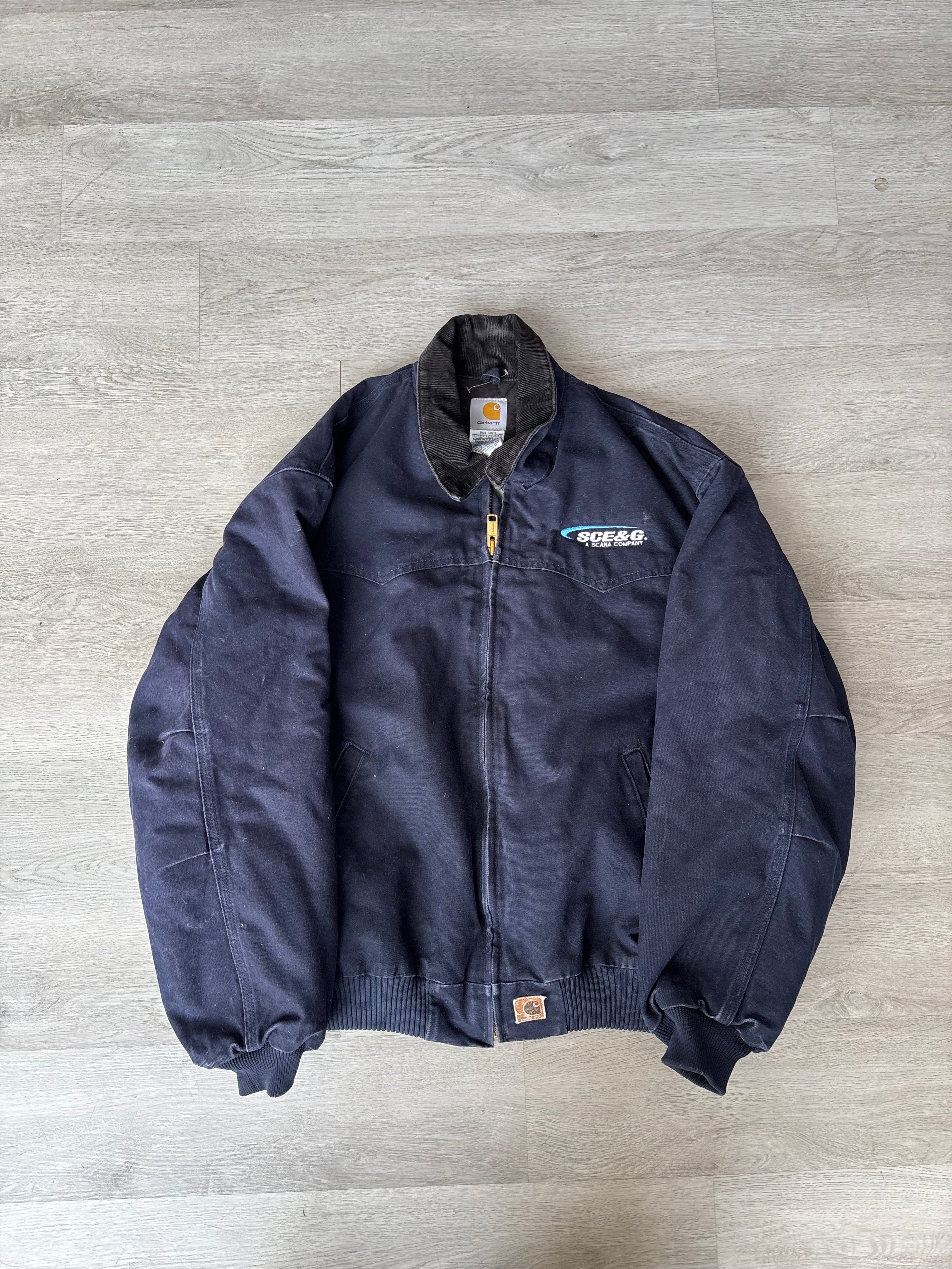 Vintage Dark Blue Carhartt J14 Santa Fe Work Jacket