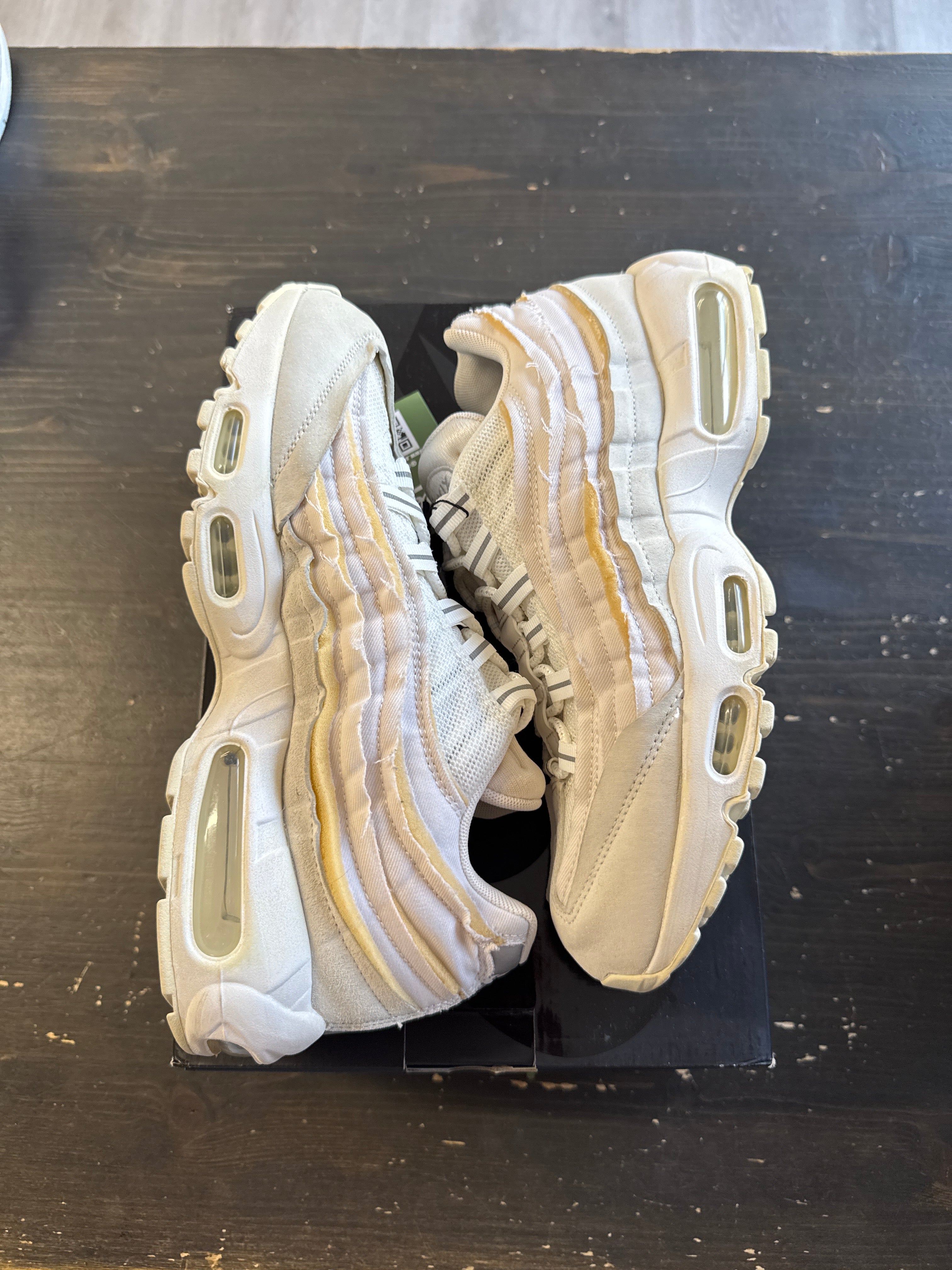 Pre-owned Nike Air Max 95 Comme Des Garçon White