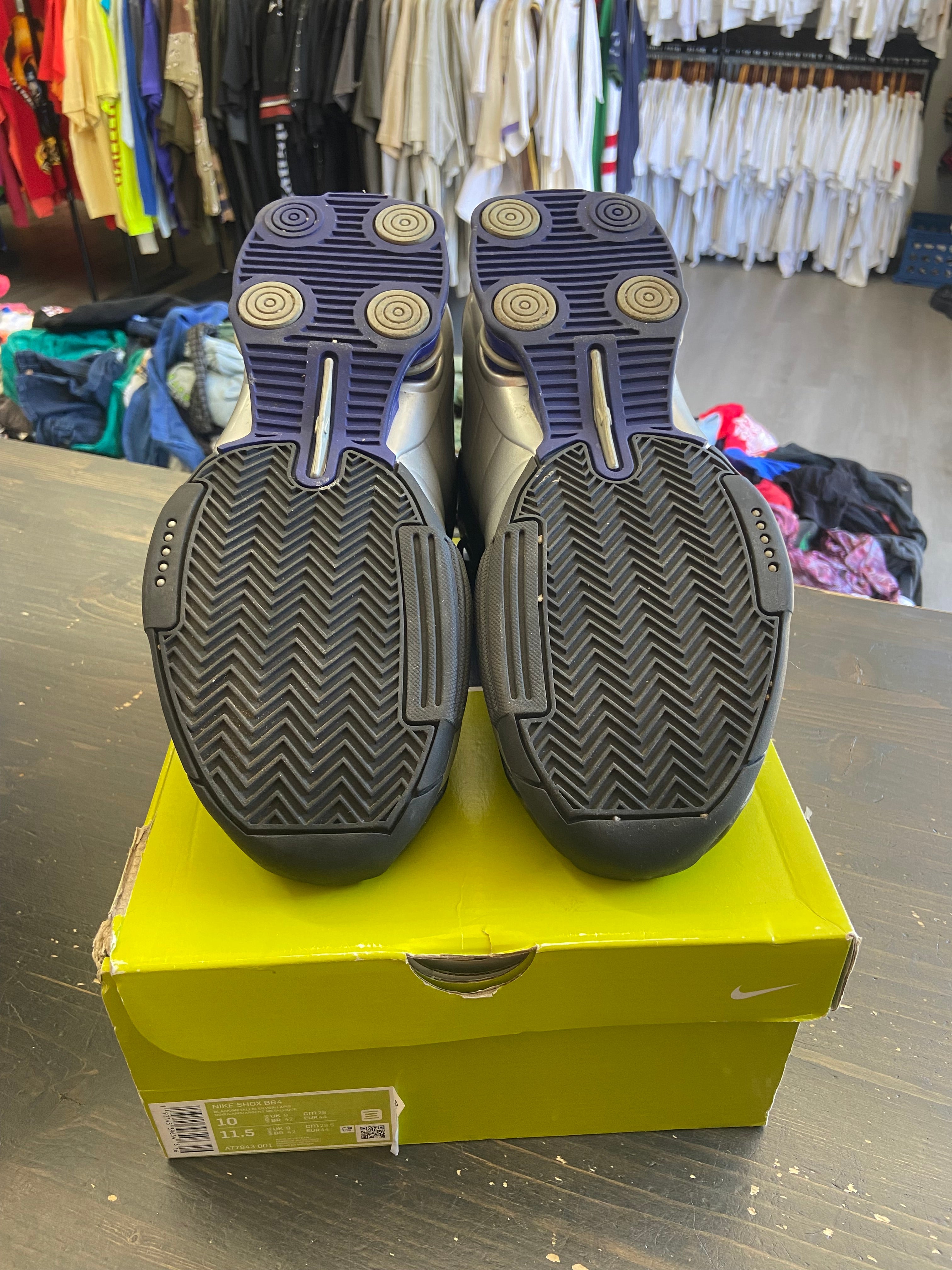 Pre-Owned Nike Shox BB4 Black Silver Lapis