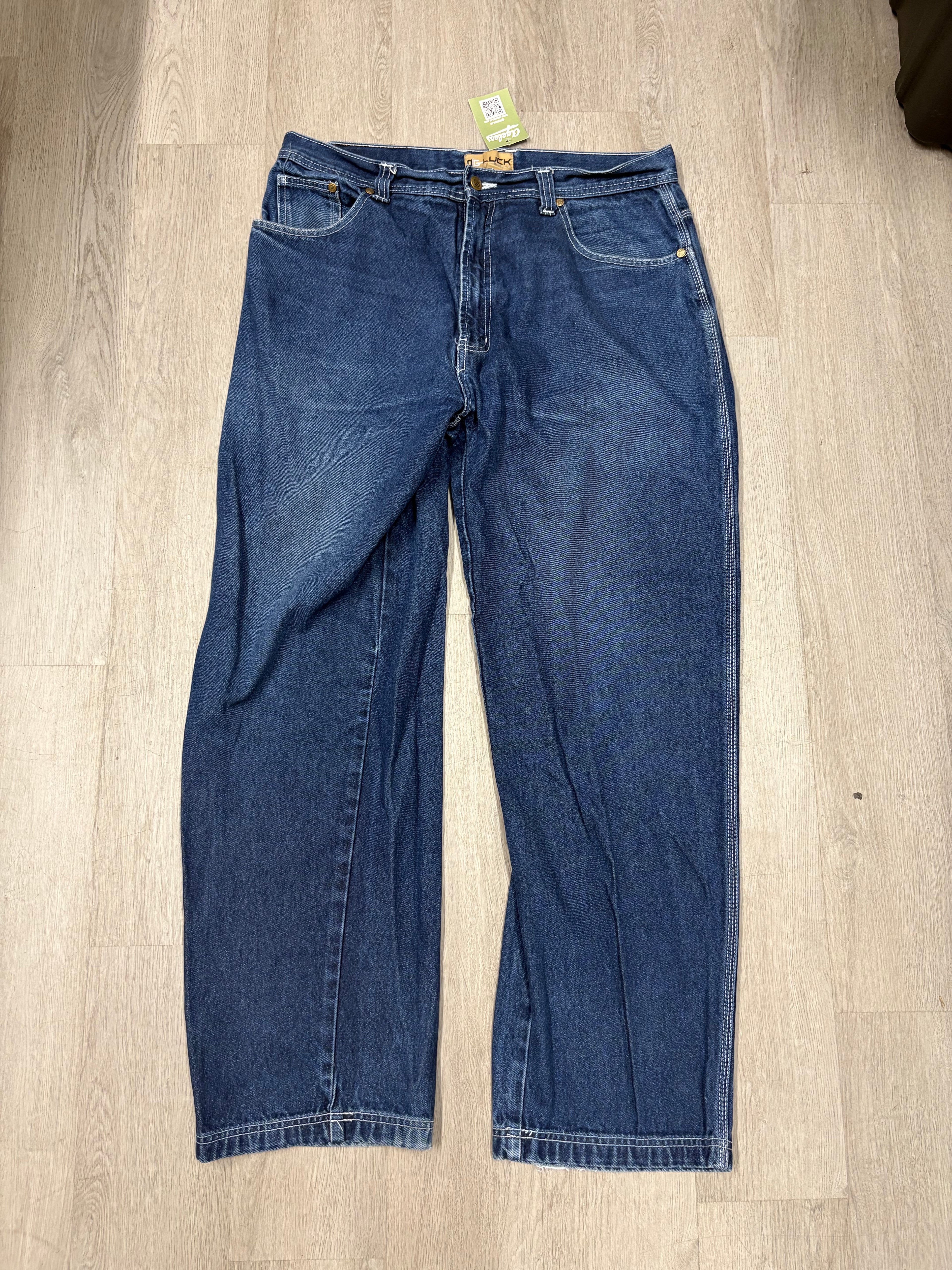 Y2K Wide Leg Blue Denim Jeans