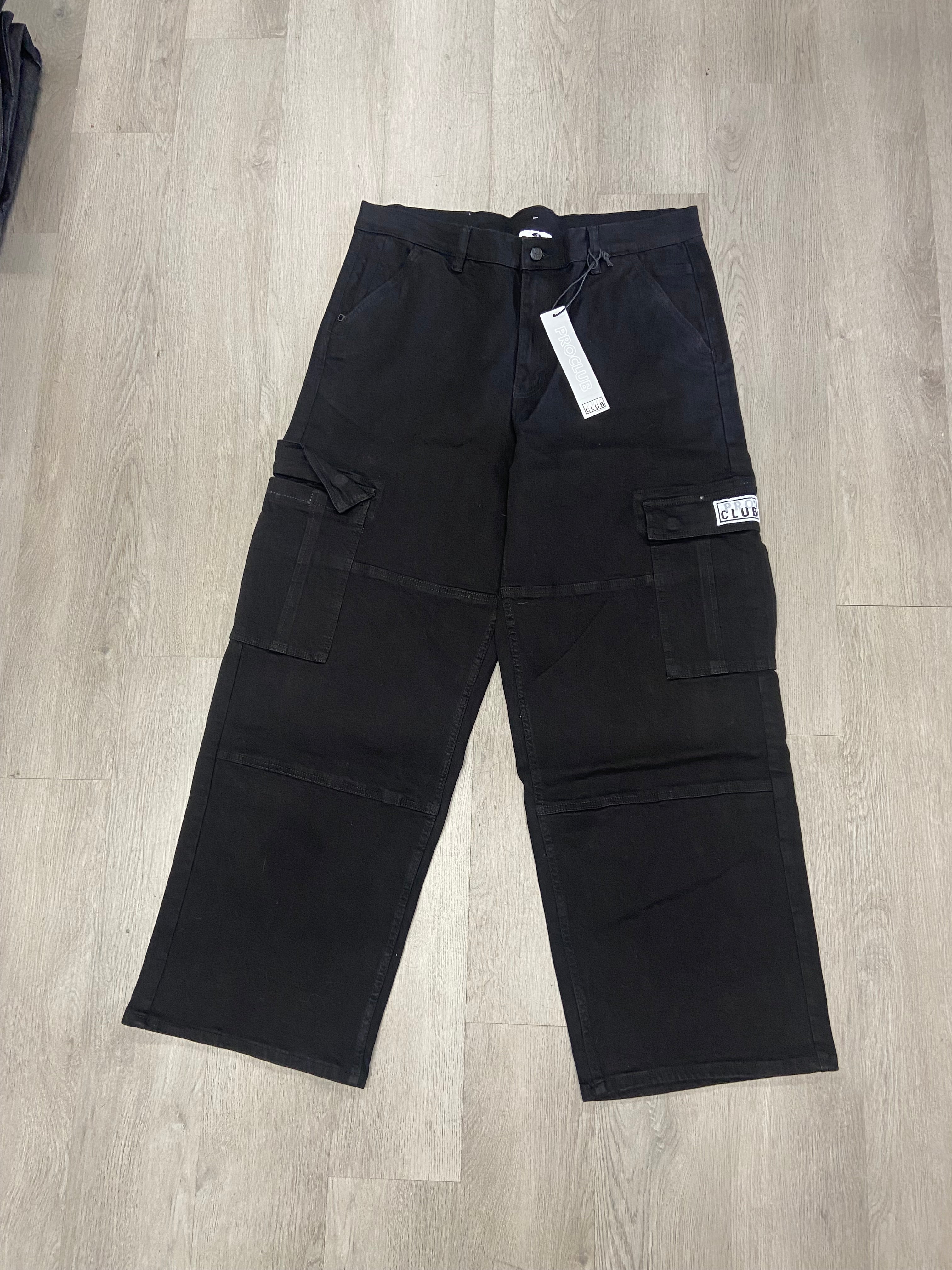 Black Pro Club Heavyweight Cargo Pants