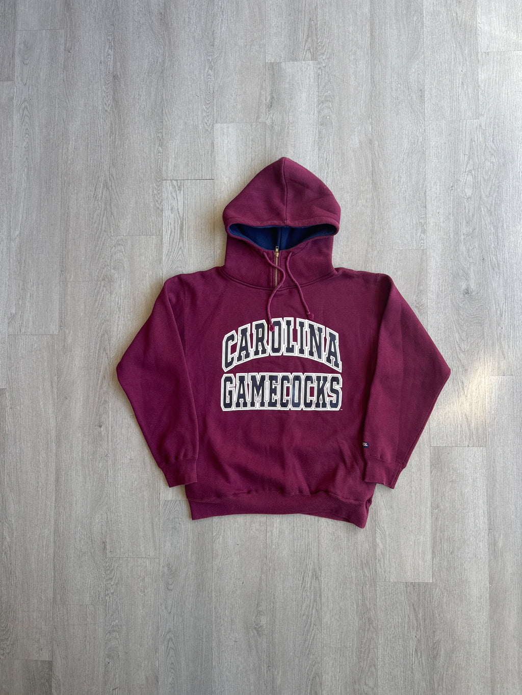 Vintage University Of South Carolina Gamecocks Quarter Zip Hoodie
